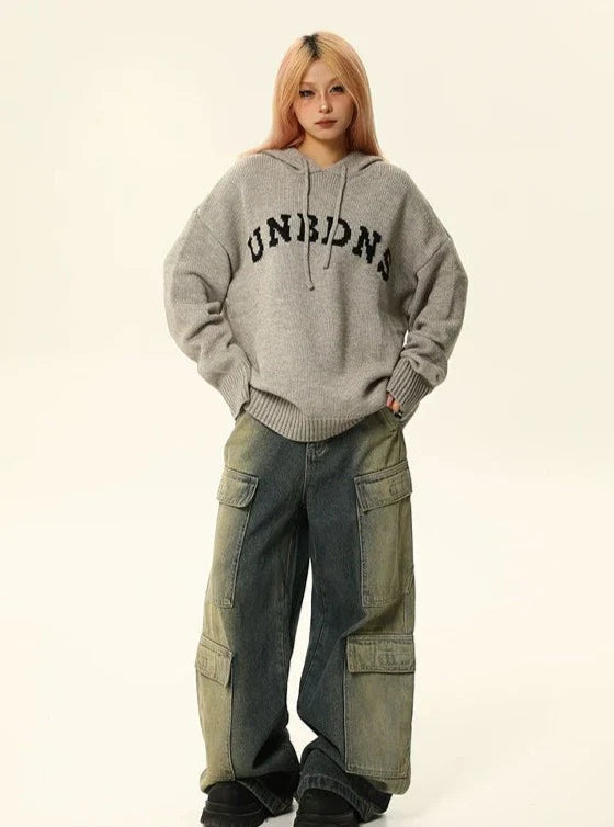 UNBDNS Hooded Knit Sweater Jacket