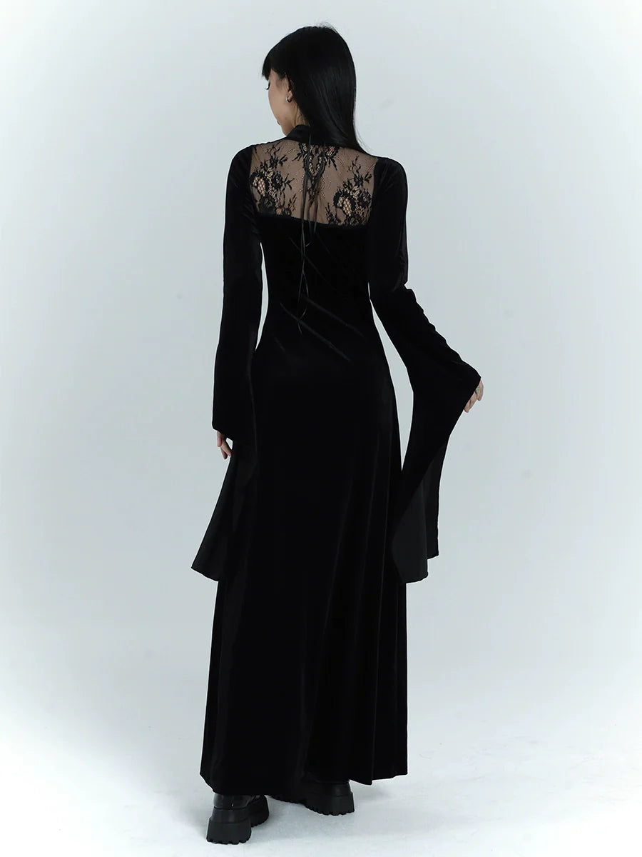 Dark Victorian Corset Maxi Dress