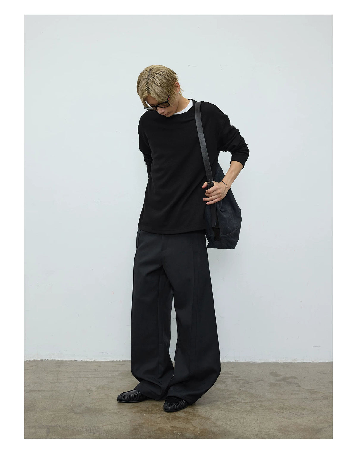 Dorian Pleated Wide-Leg Tailored Trousers