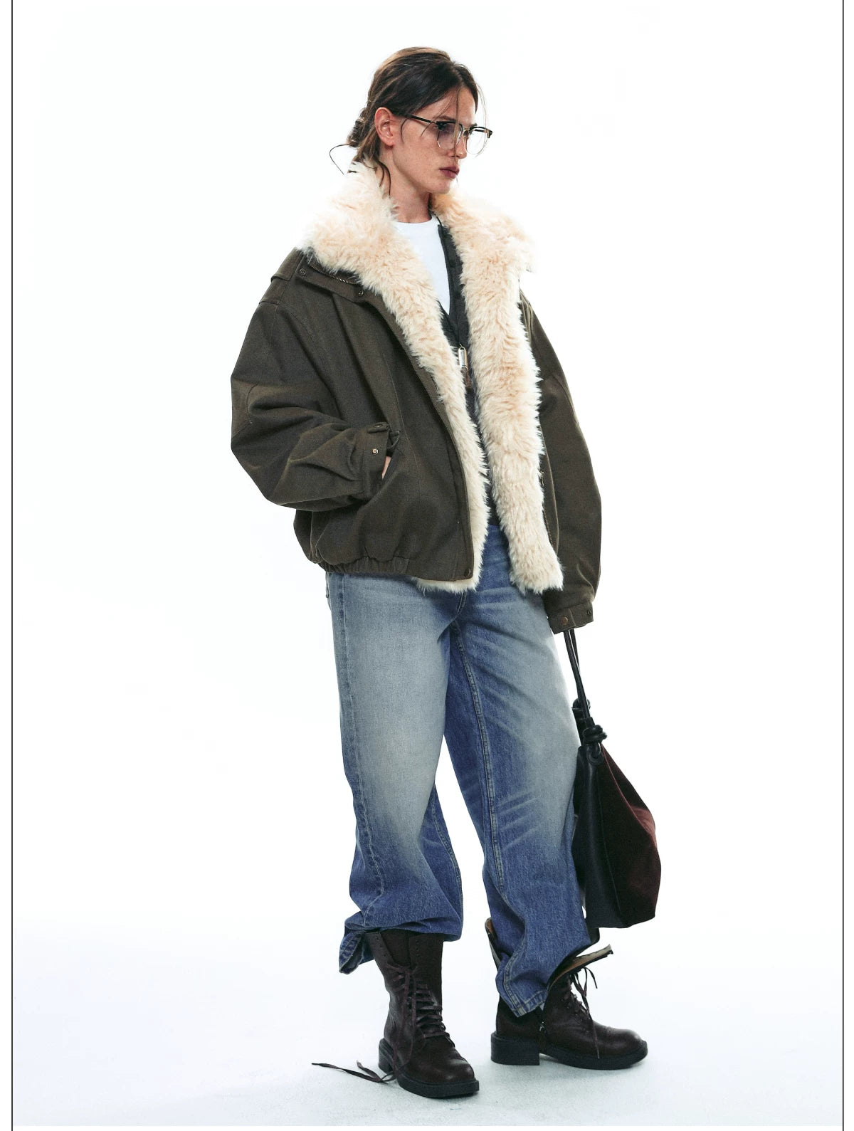 Prairie Haven Shearling Utility Jacket