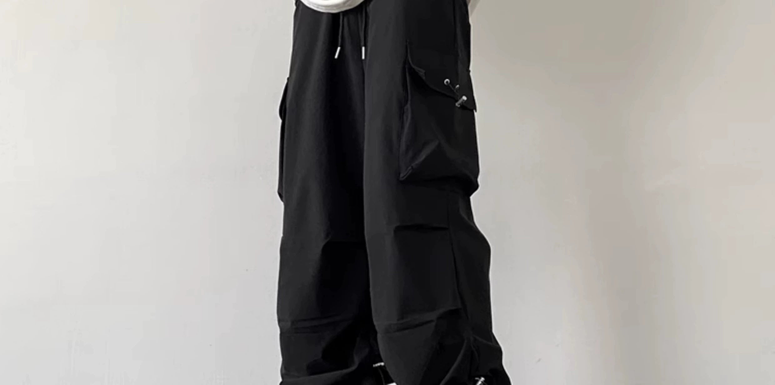 Baggy Black Cargo Street Pants
