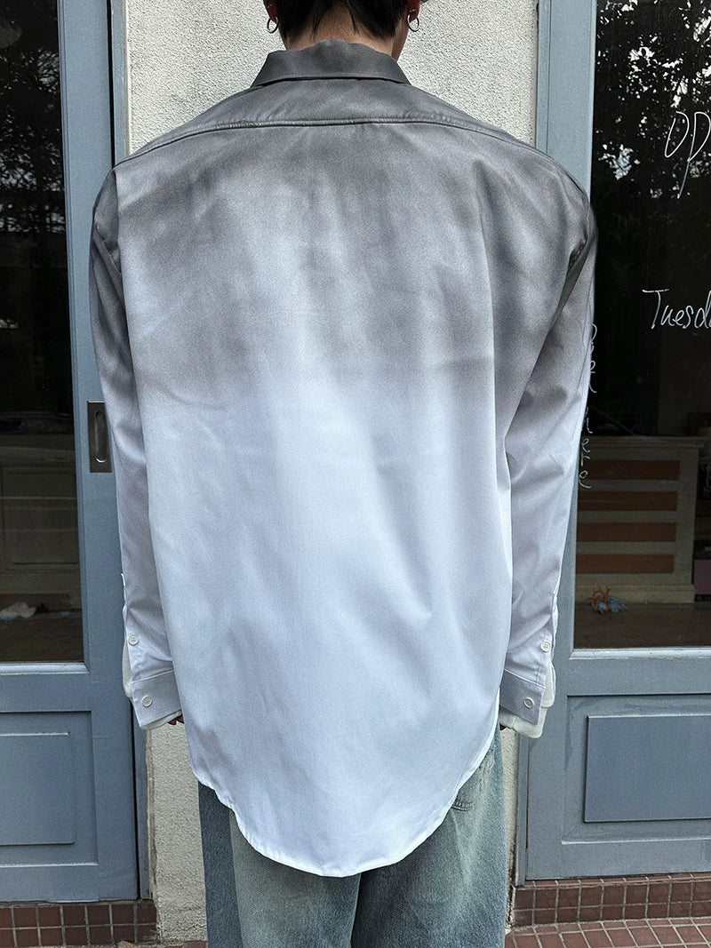 Ember Haze Gradient Yoke Shirt