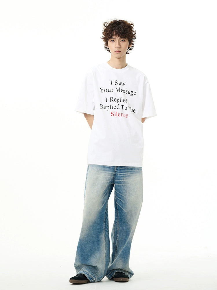 Silence Message Graphic T-Shirt