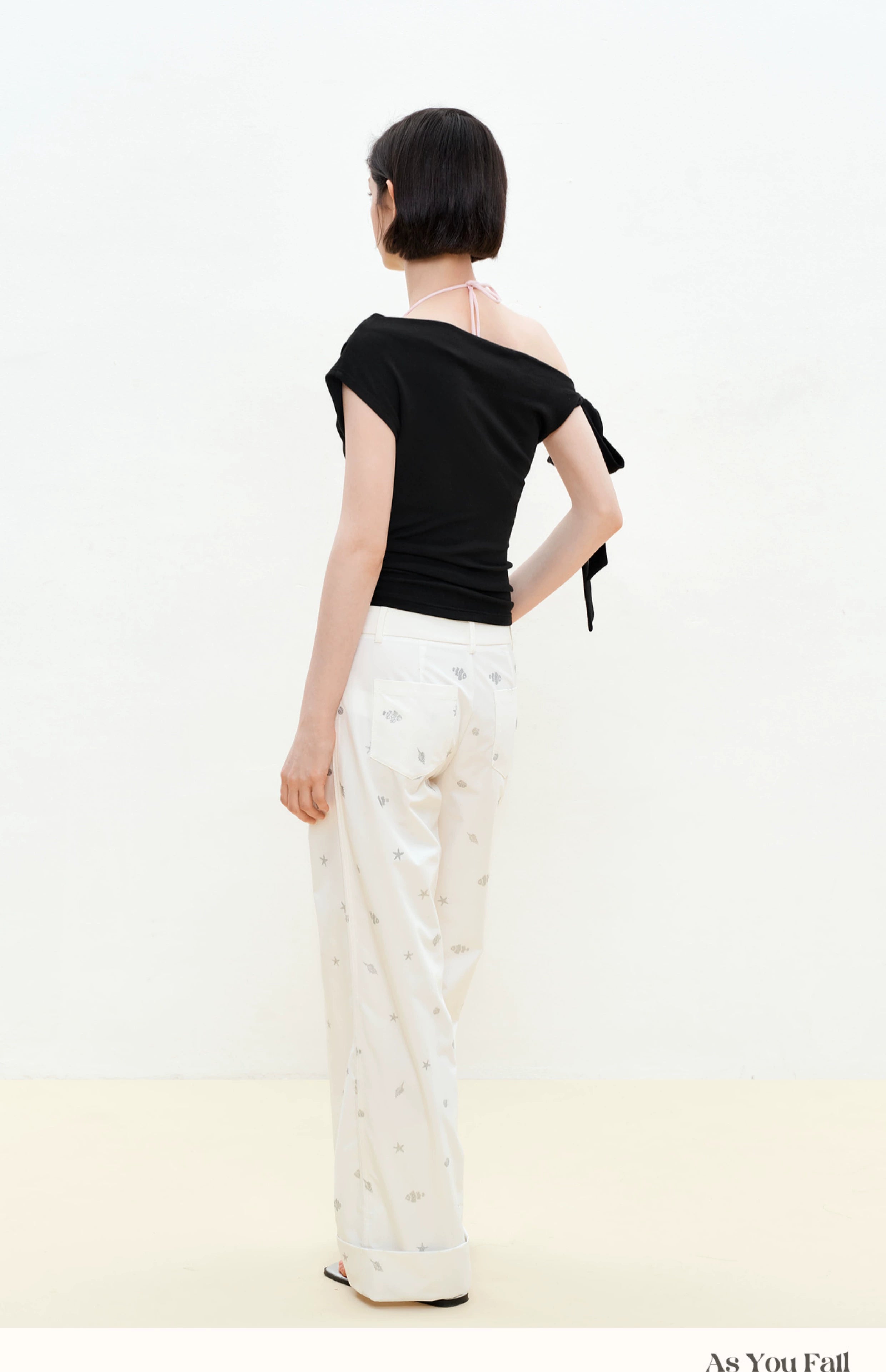One-Shoulder Bow Top
