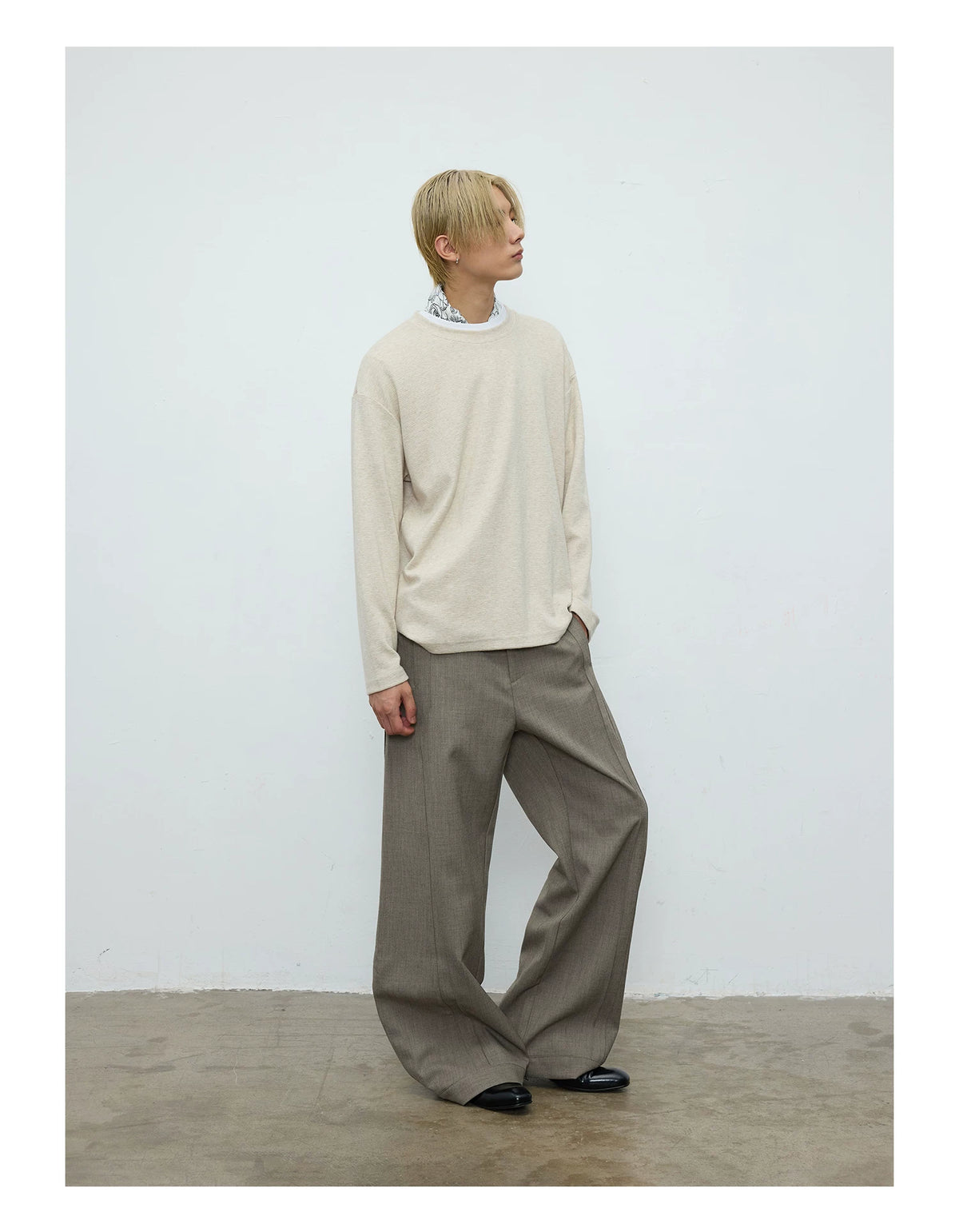 Dorian Pleated Wide-Leg Tailored Trousers