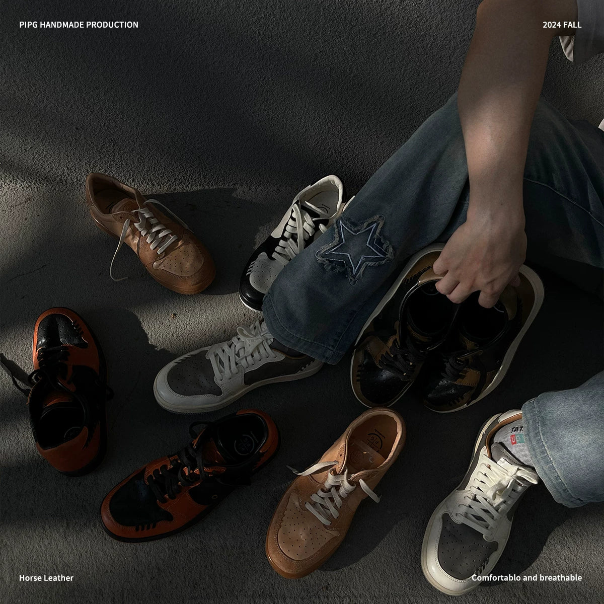 Retro Two-Tone Casual Sneakers