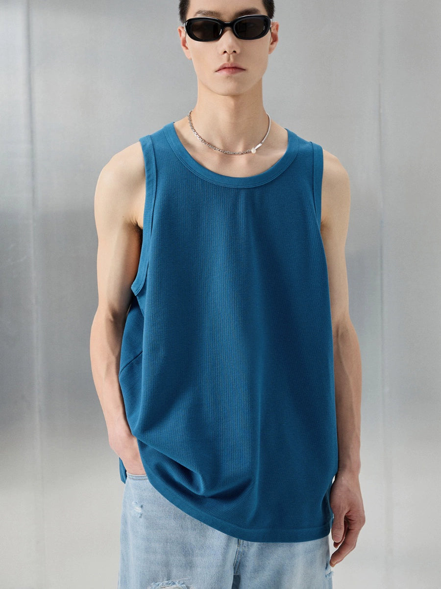 Crew Neck Sleeveless Vest/Tank Top