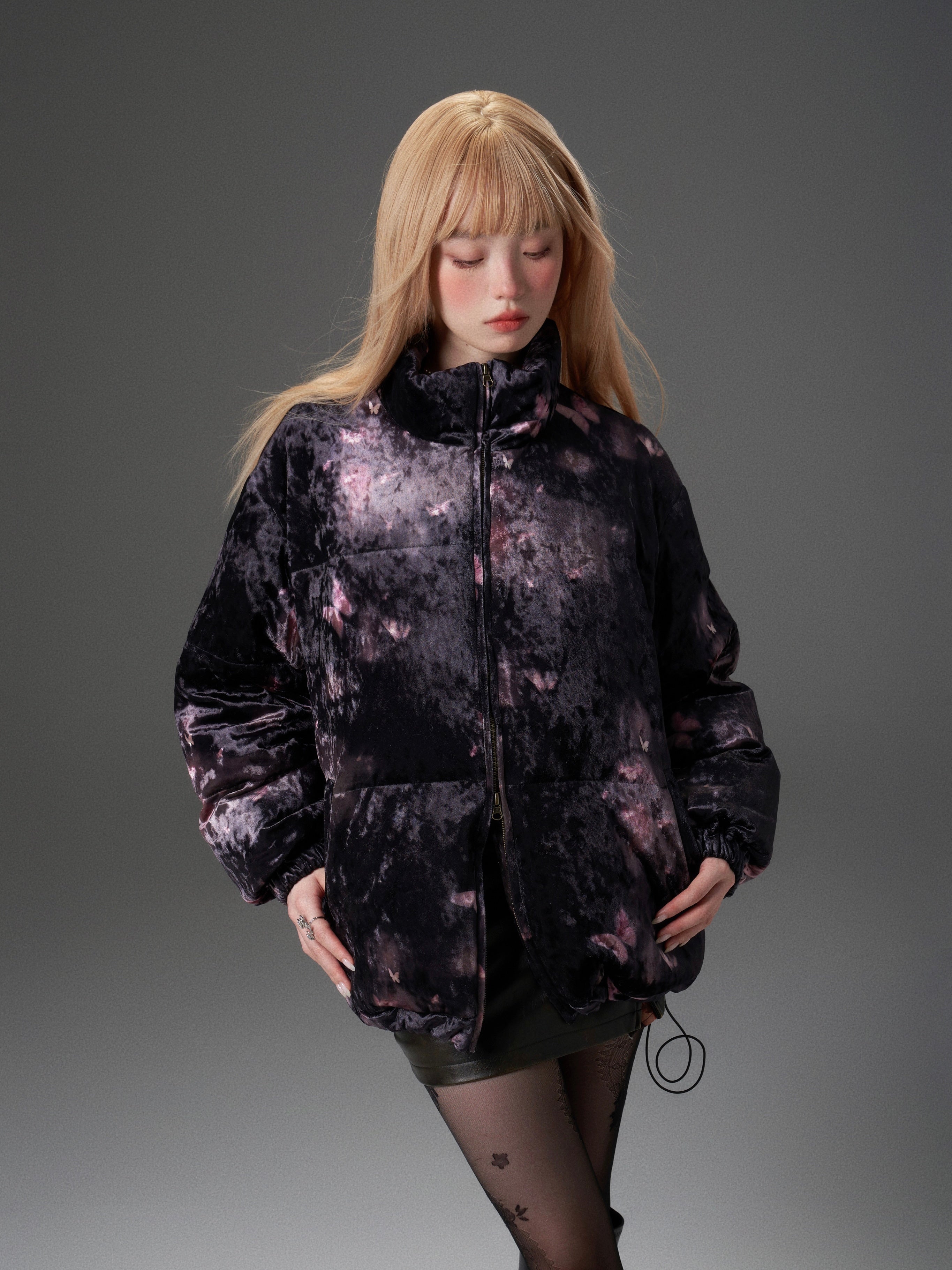 Smudged Velvet Butterfly Jacket