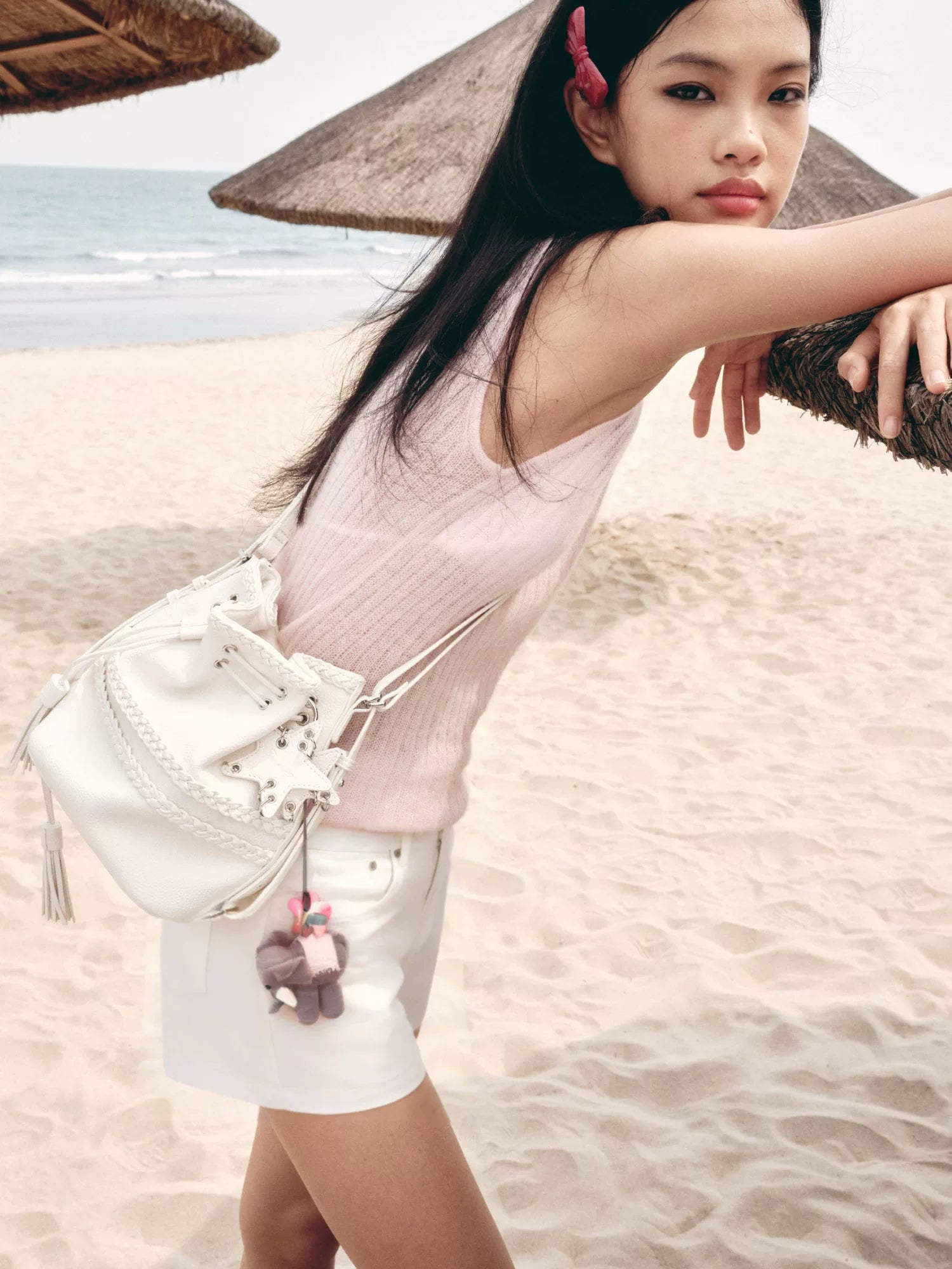 Convertible Drawstring Bucket Backpack - view 1