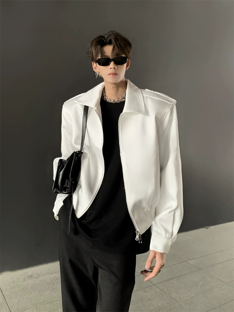 Structured Shoulder Bomber Jacket