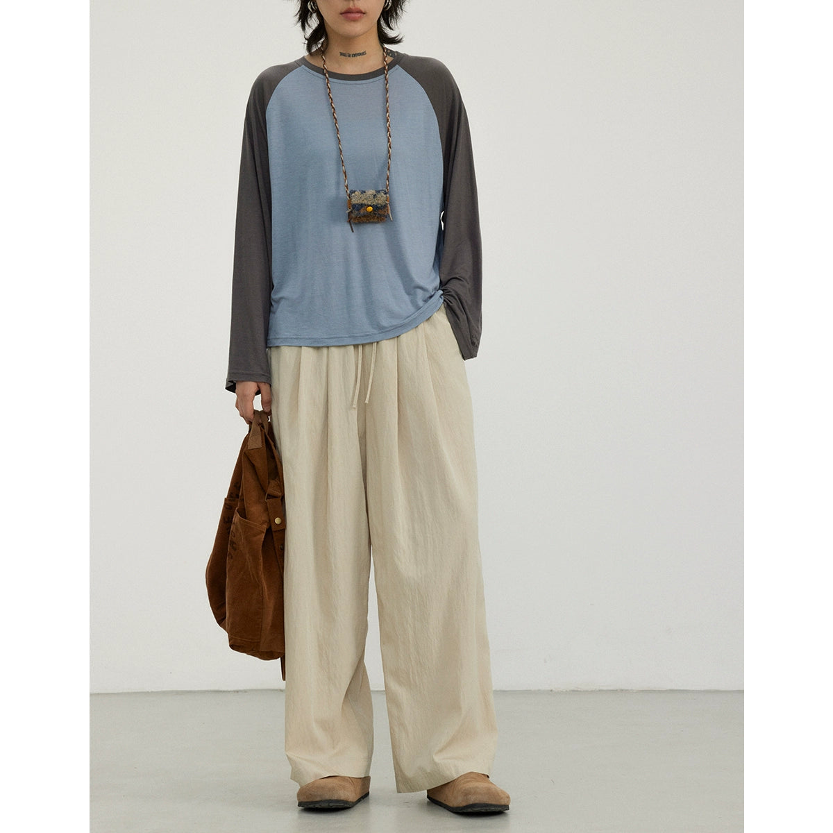 octopusme Relaxed Fit Wide-Leg Pants