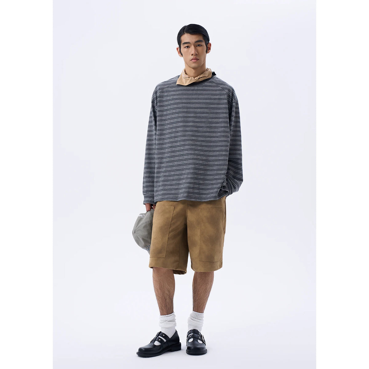 Driftline Pinstripe Oversized Long-Sleeve Tee