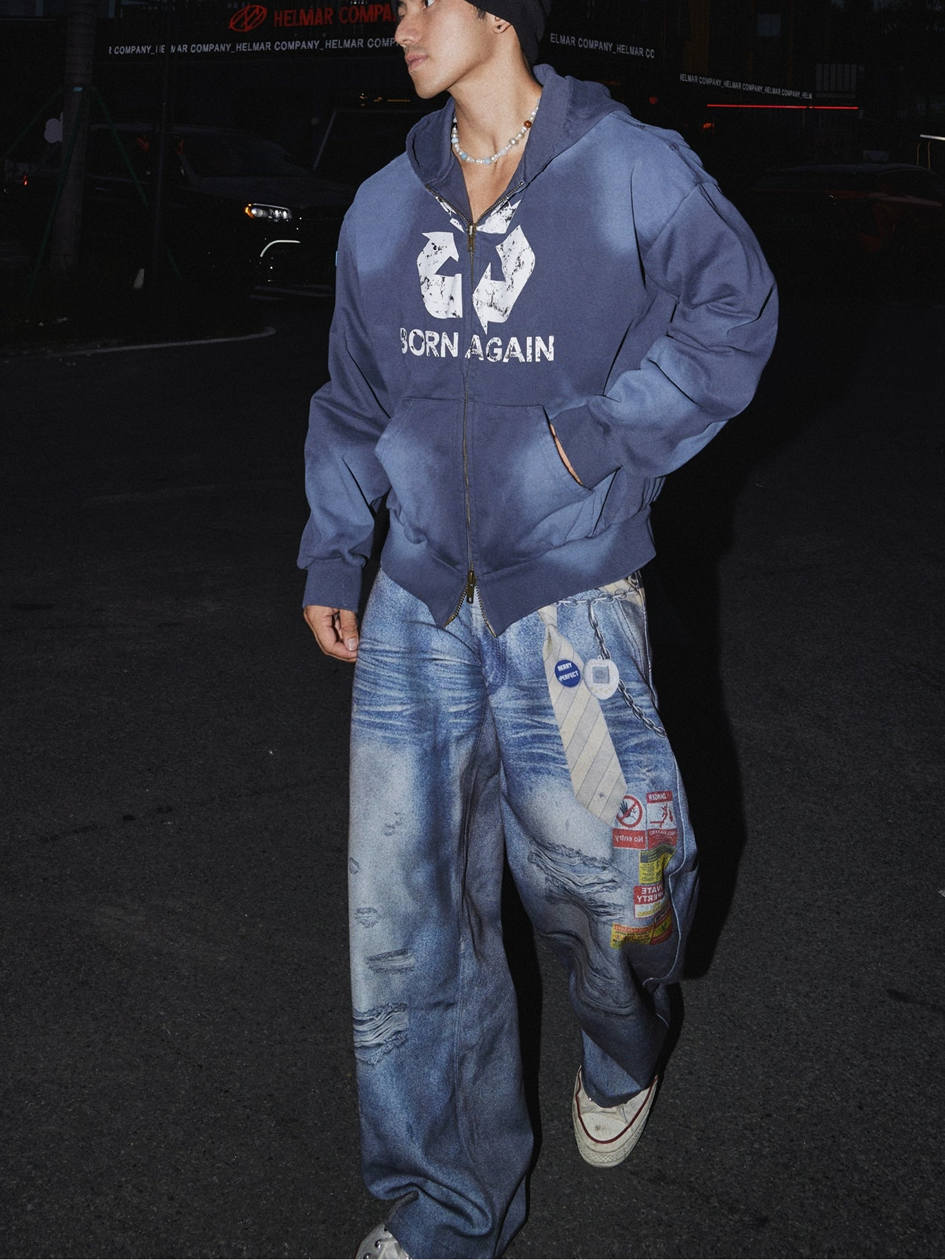 Vintage Born Again Zip Hoodie