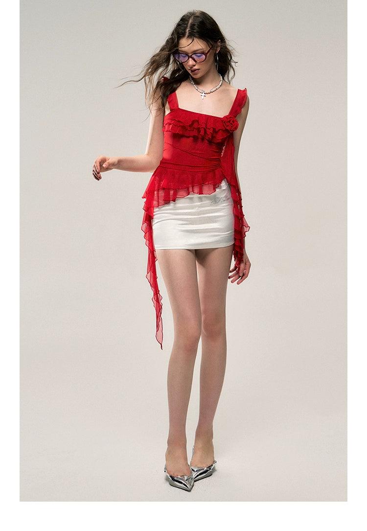 Flamenco Flair Ruffle Top