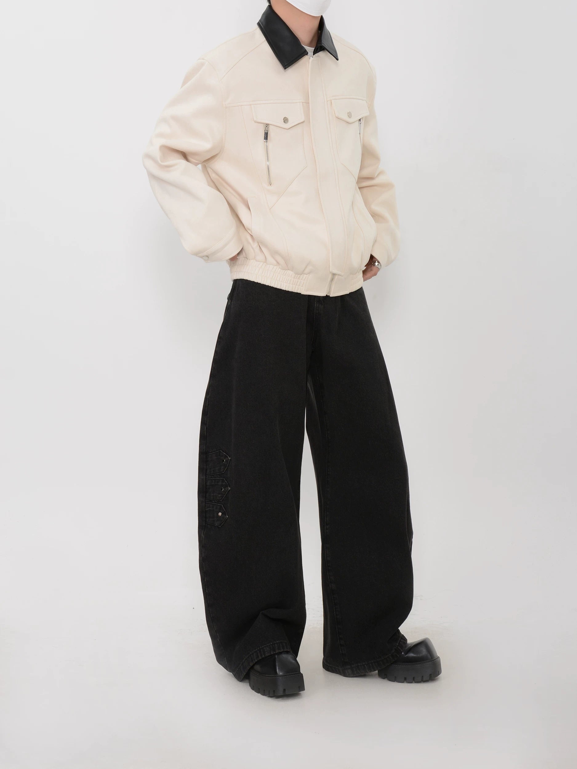 Saddle Crest Contrast Collar Bomber