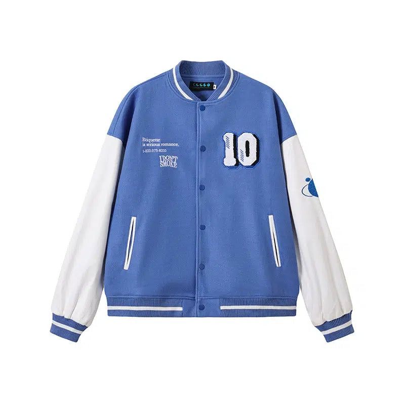 Wool Buttoned Varsity Jacket - chiclara