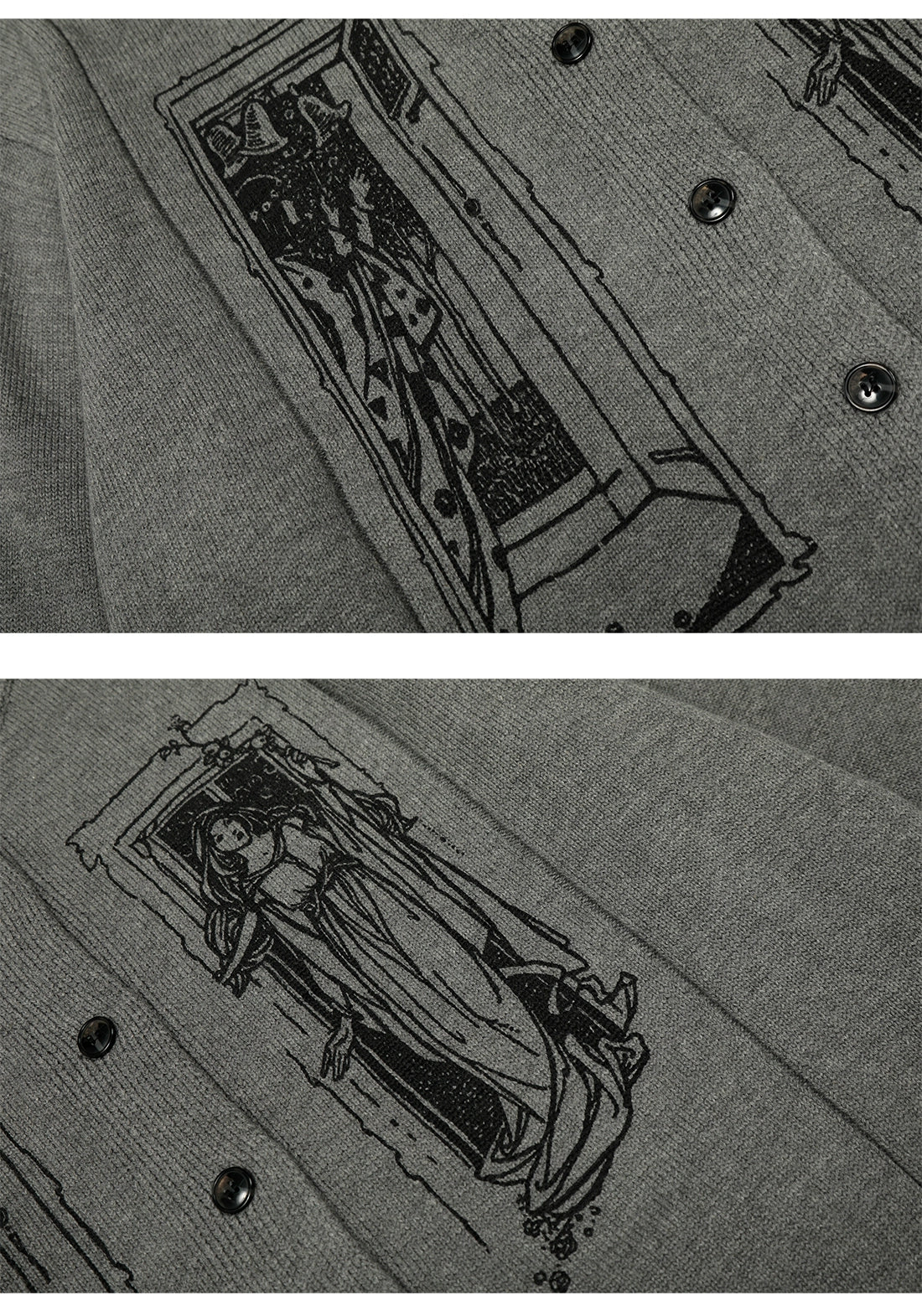 Tarot Window Graphic Knit Cardigan