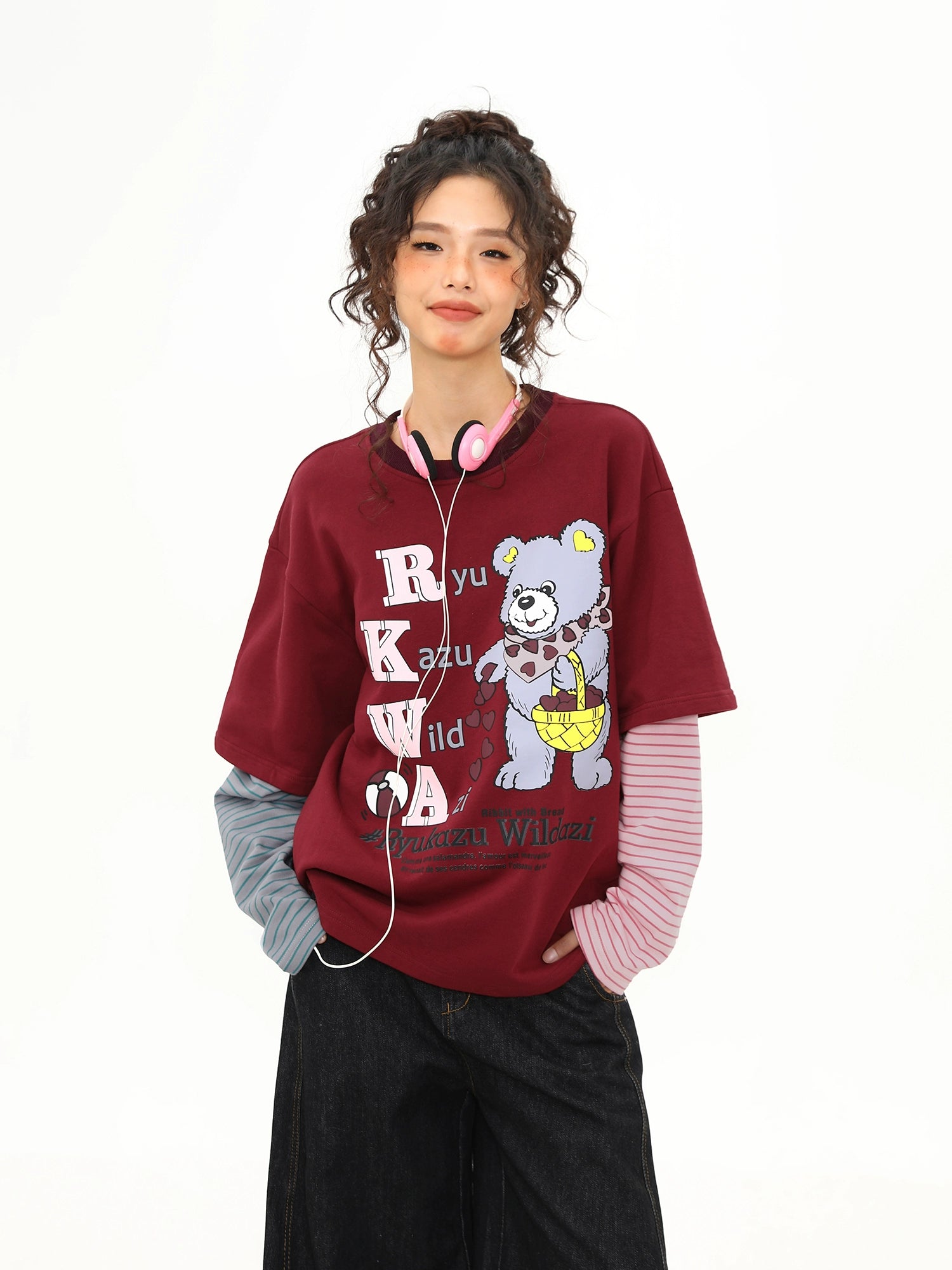 Berry Bear Club Layered Tee