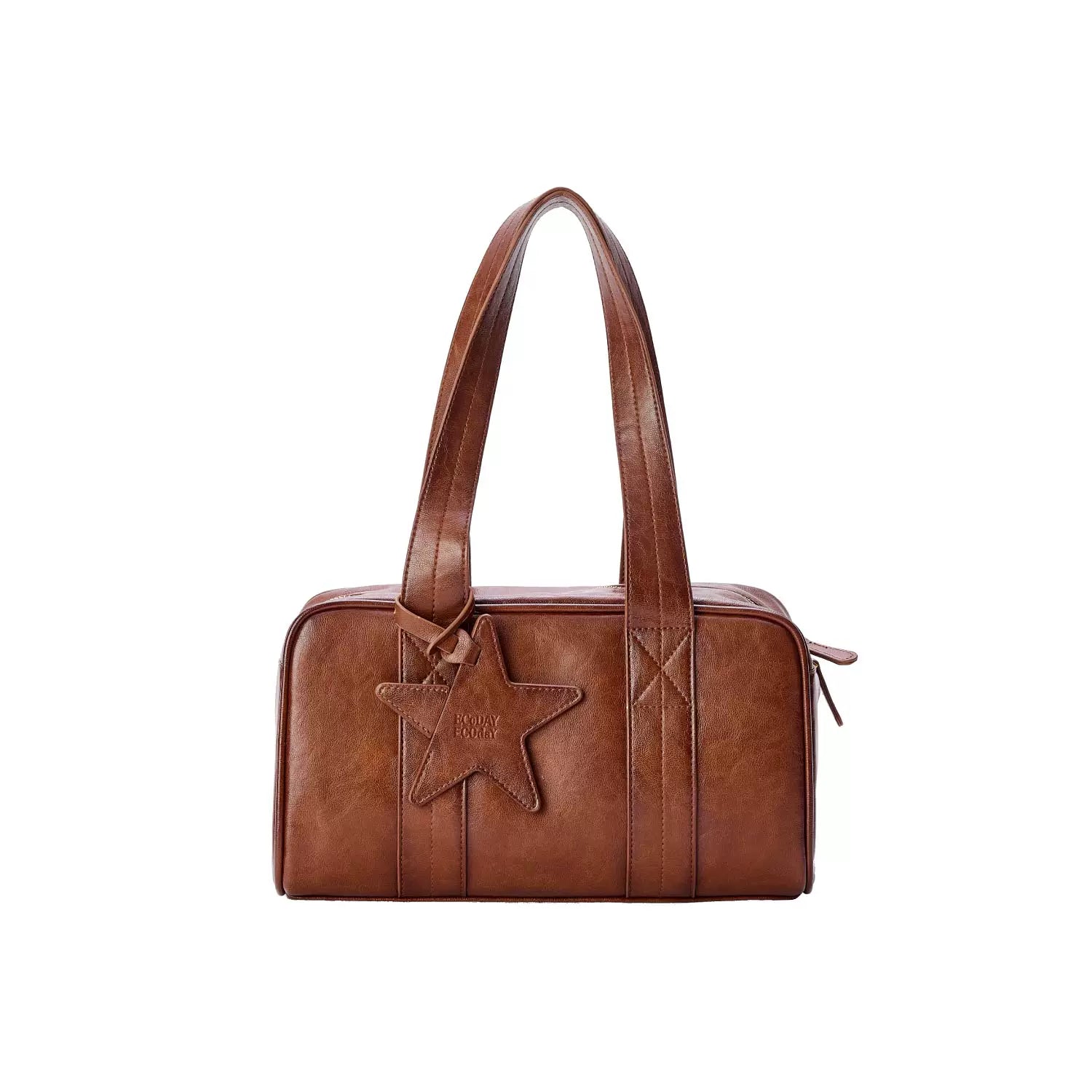 Vintage Star East-West Handbag - Warm Brown