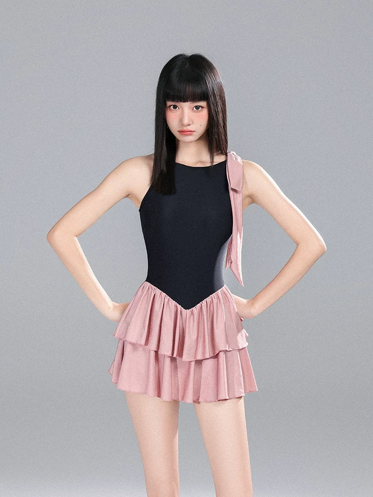 Blush Ballet Ruffle Skirted Swimsuit