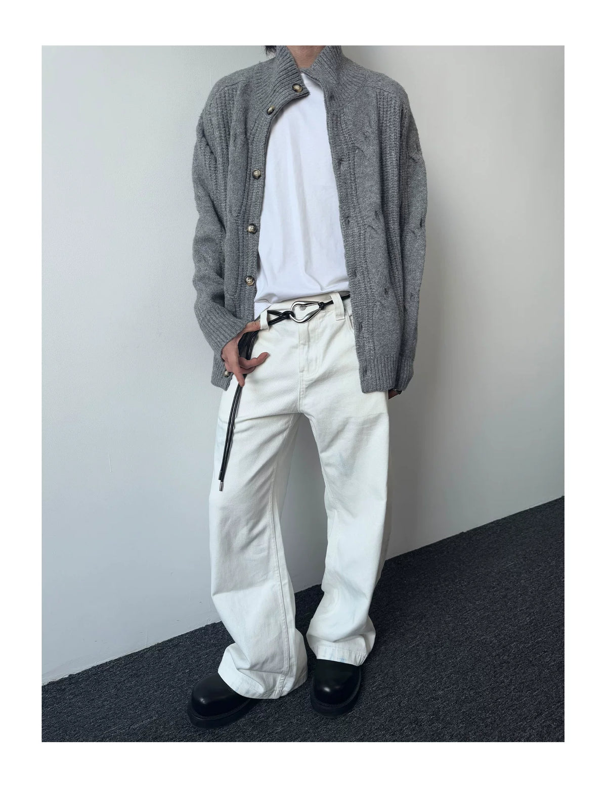 Alden Cable-Knit Button Cardigan