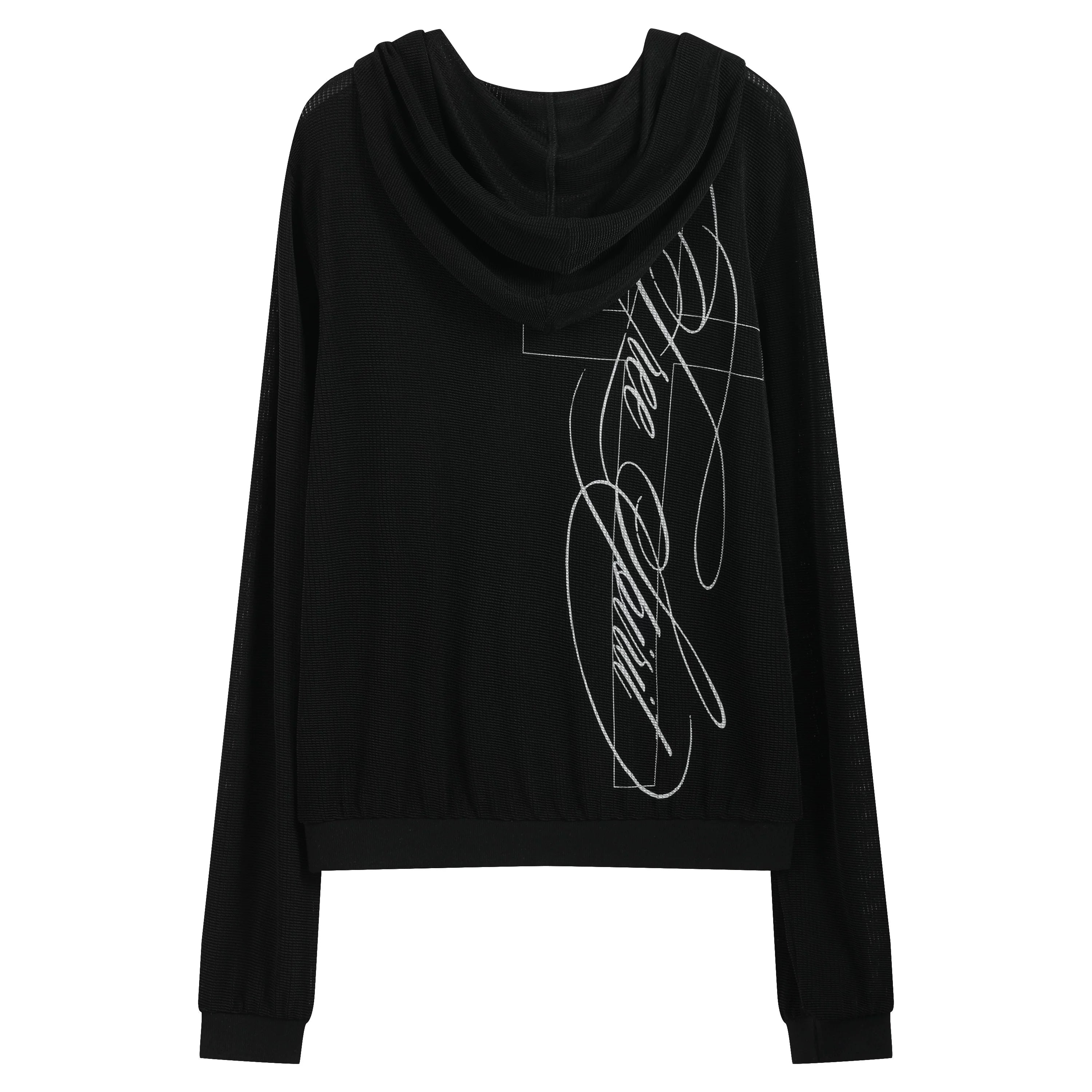 Cross Script Zip Hoodie