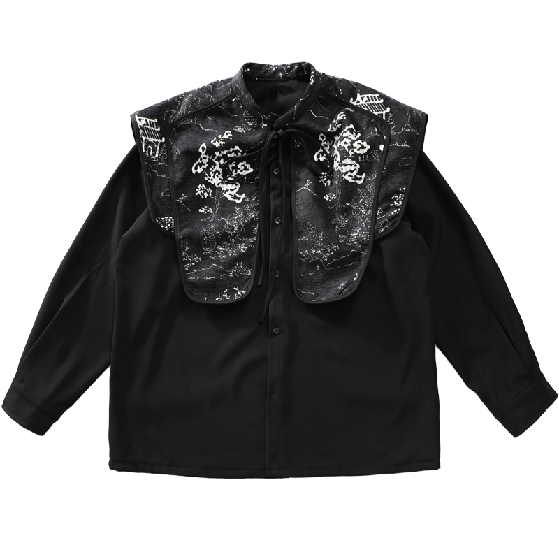 Embroidered Cape Shirt
