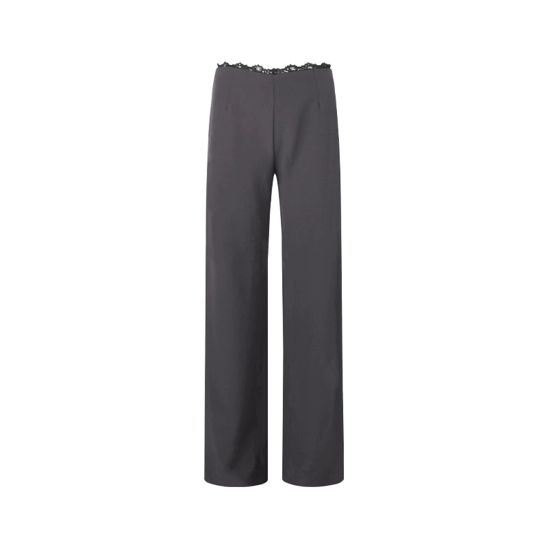 Moonlit Lace-Waist Wide-Leg Pants