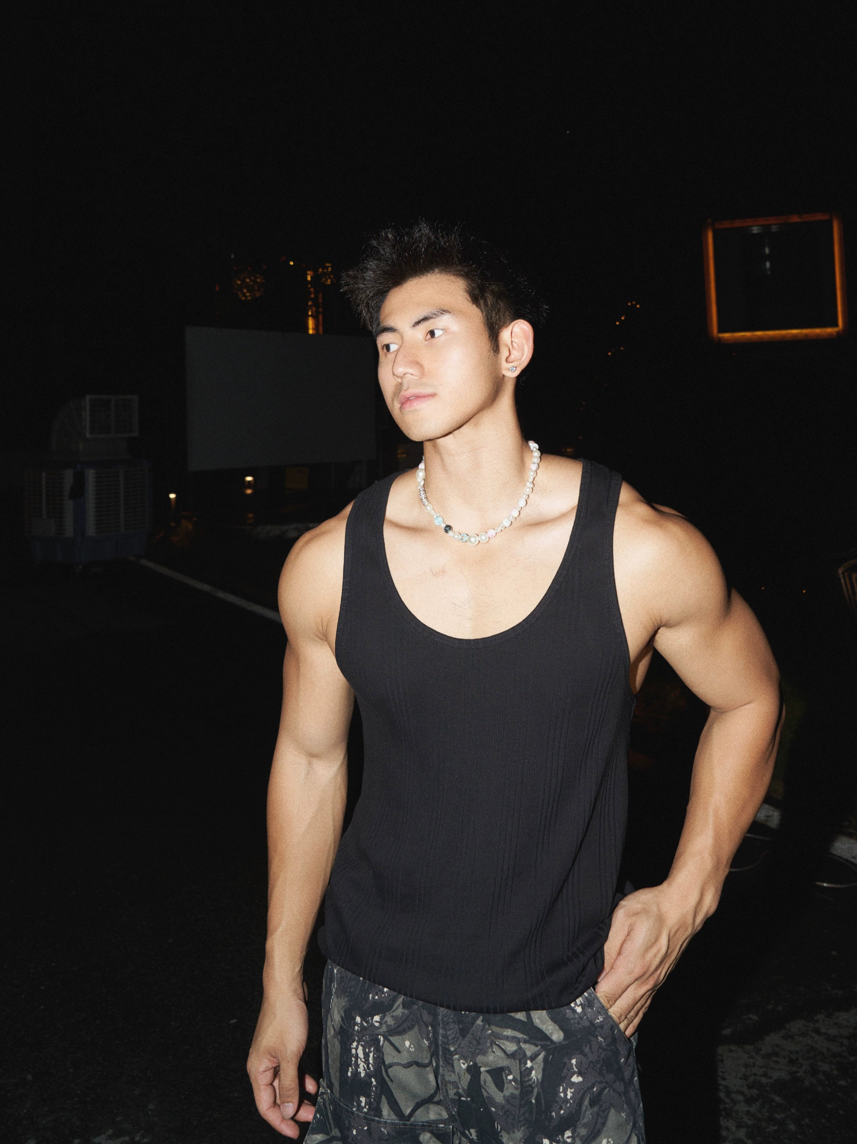 Ribbed Tank Athletic Muscle Top