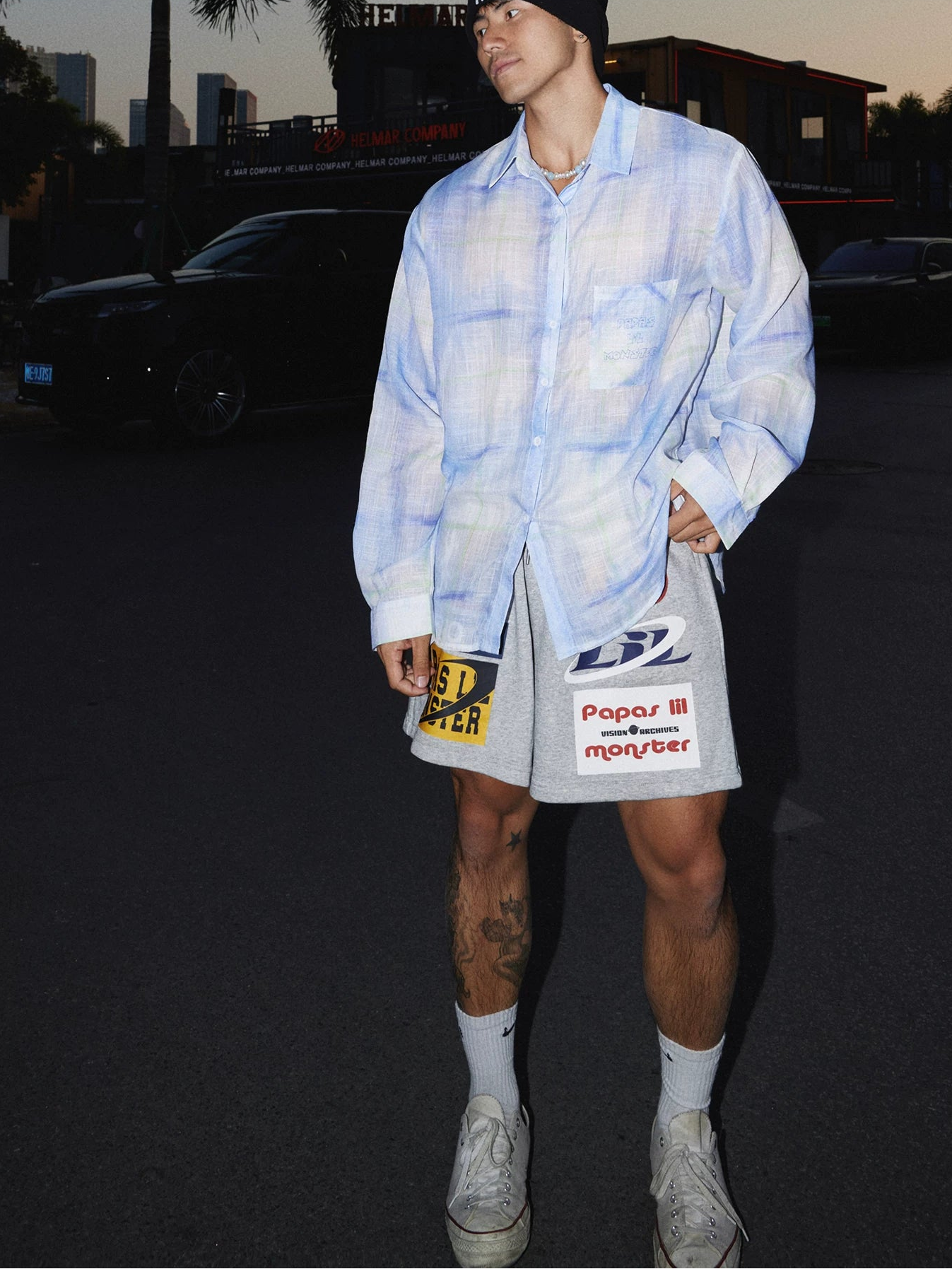 Cotton Candy Haze Sheer Plaid Shirt