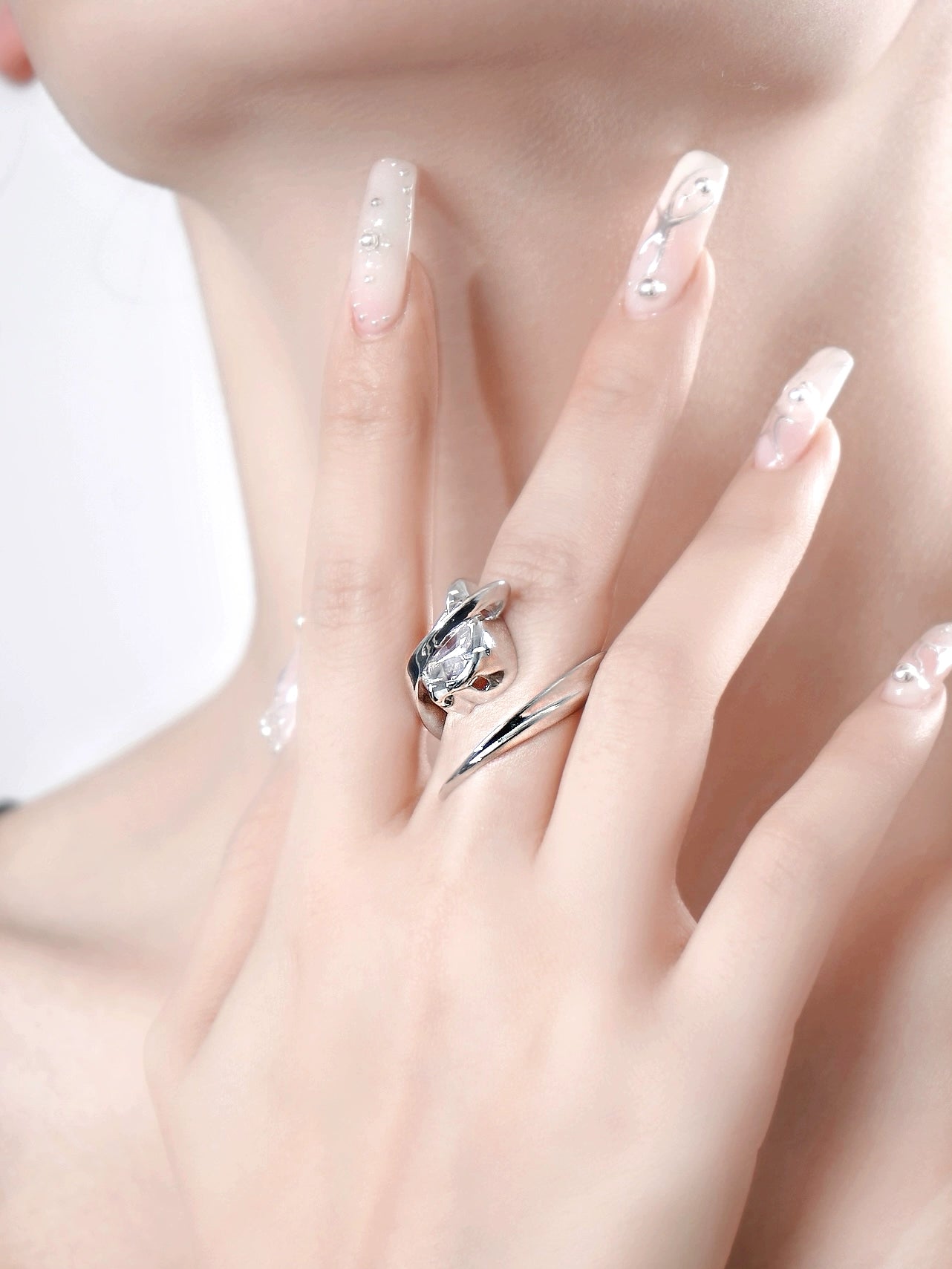 Silver Butterfly Wing Ring