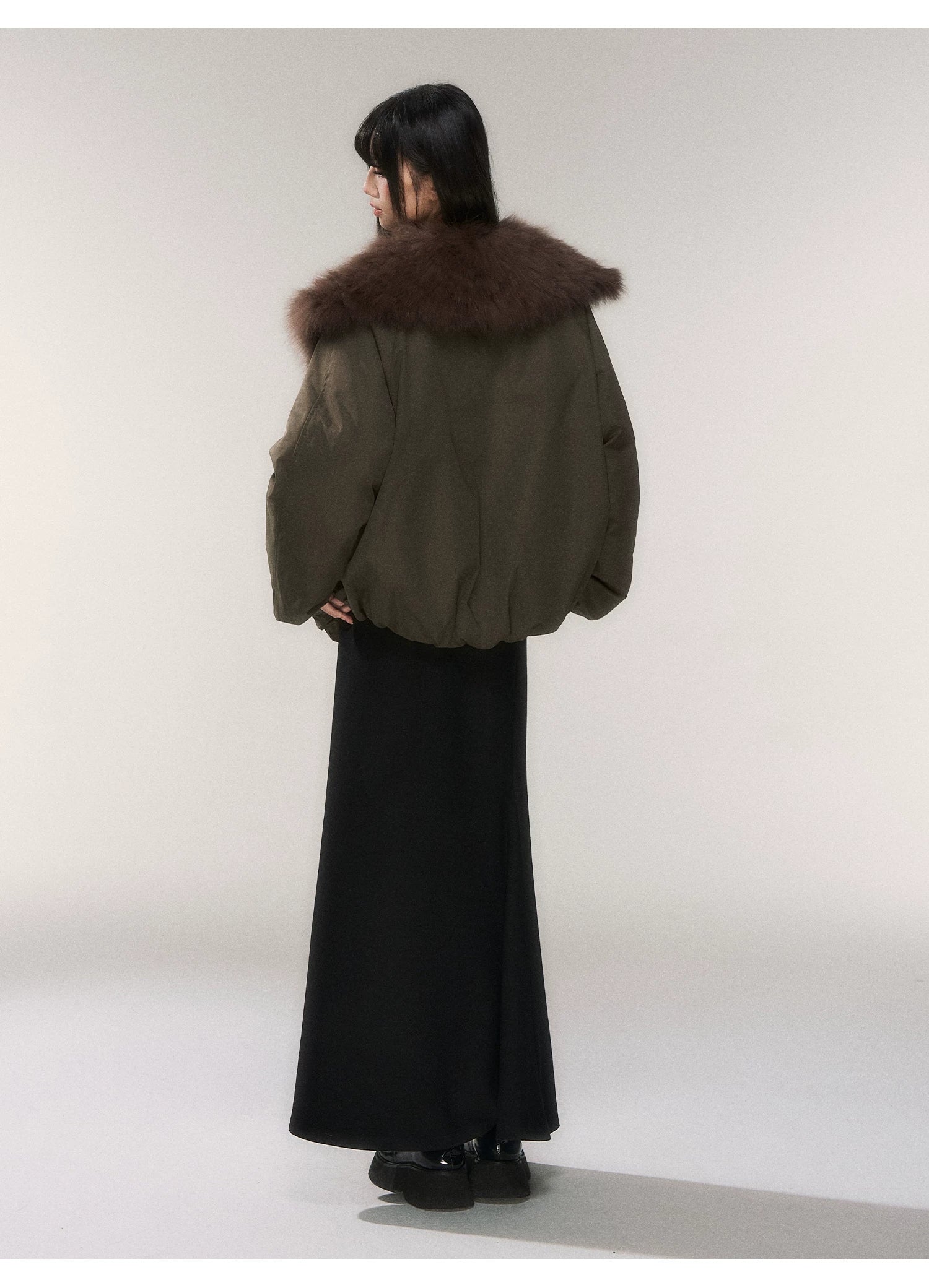 Forest Empress Faux Fur Collar Parka