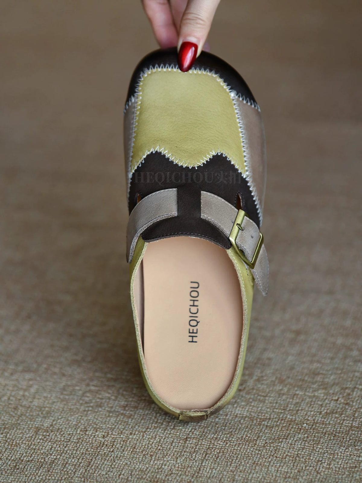 Maribel Patchwork Mary Jane Flats