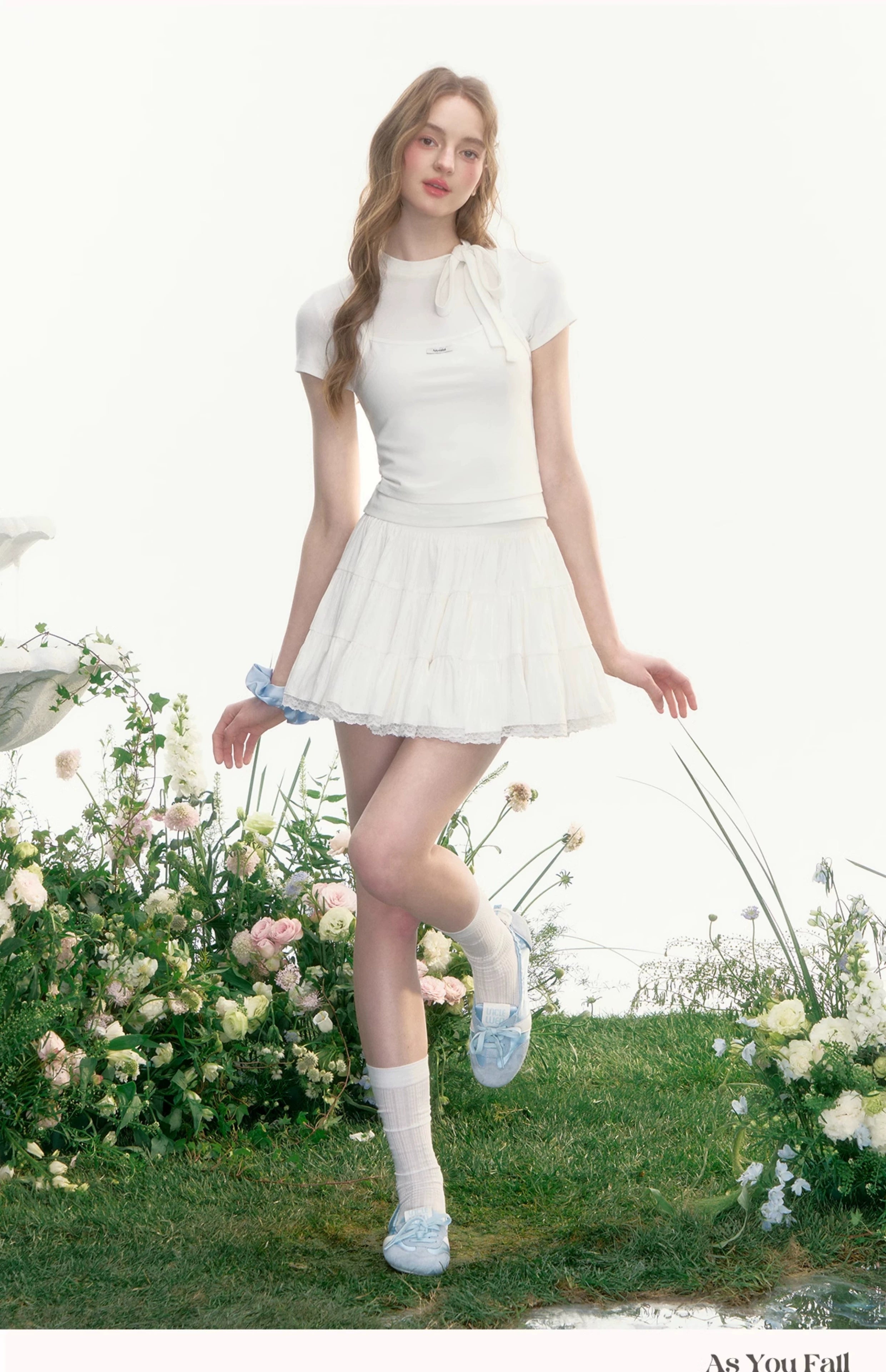 White Tiered Tennis Skirt