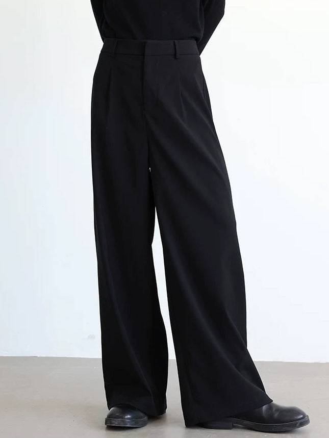 Black Tailored Wide Trousers