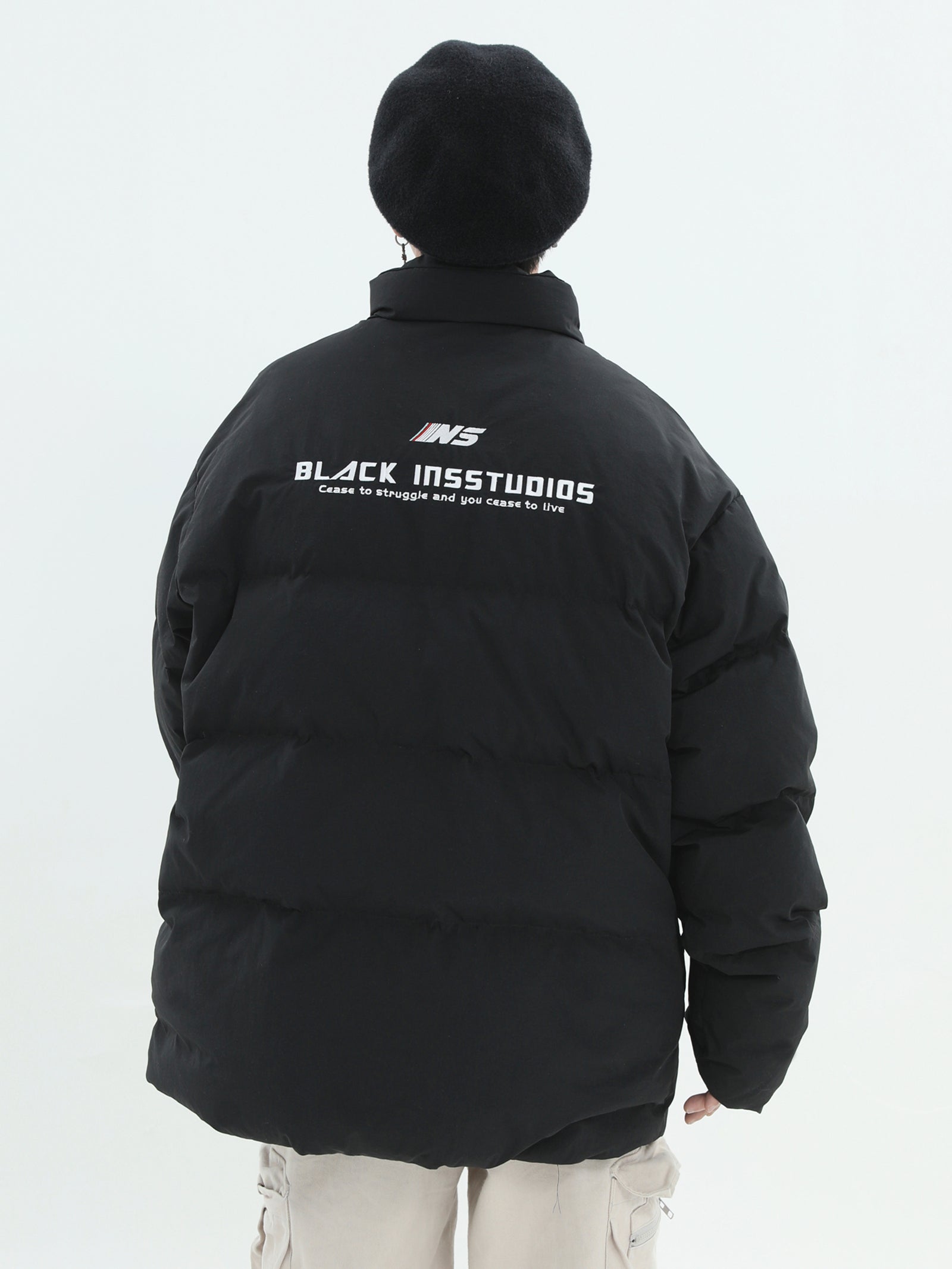 Essential Logo Basic Down Jacket - chiclara