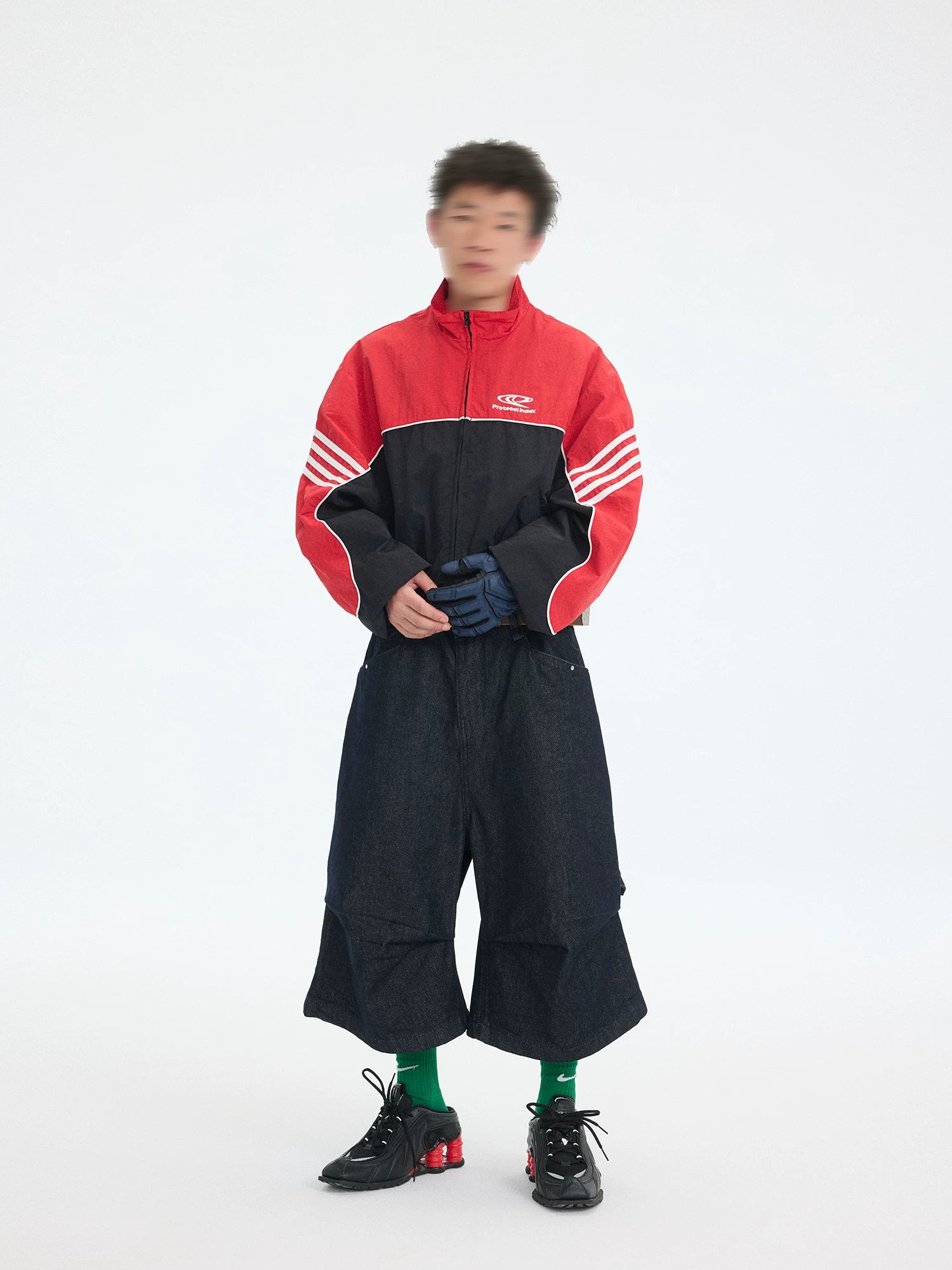 Protocol Sprint Stripe Cropped Track Jacket
