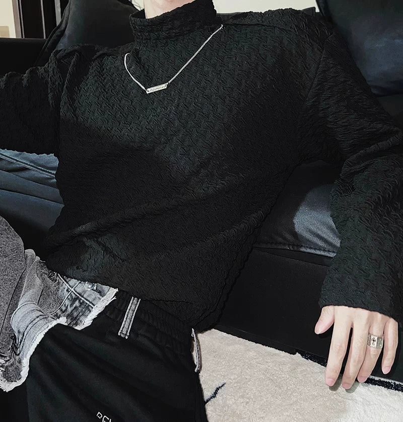 Frostcell Textured Mock-Neck Top