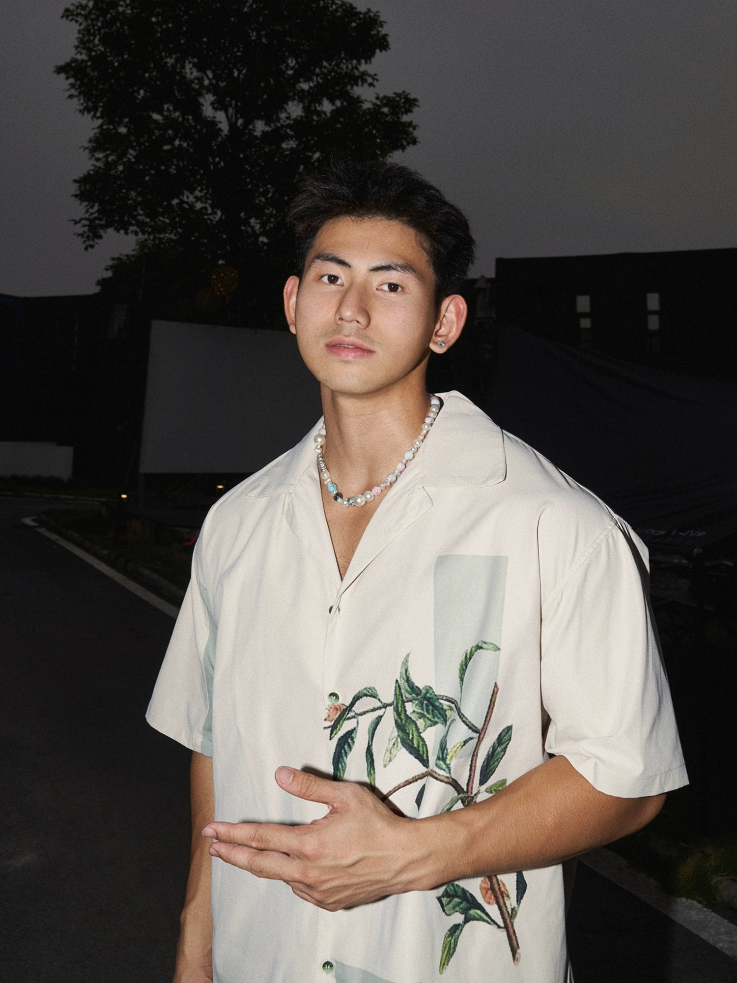 Botanical Print Summer Shirt