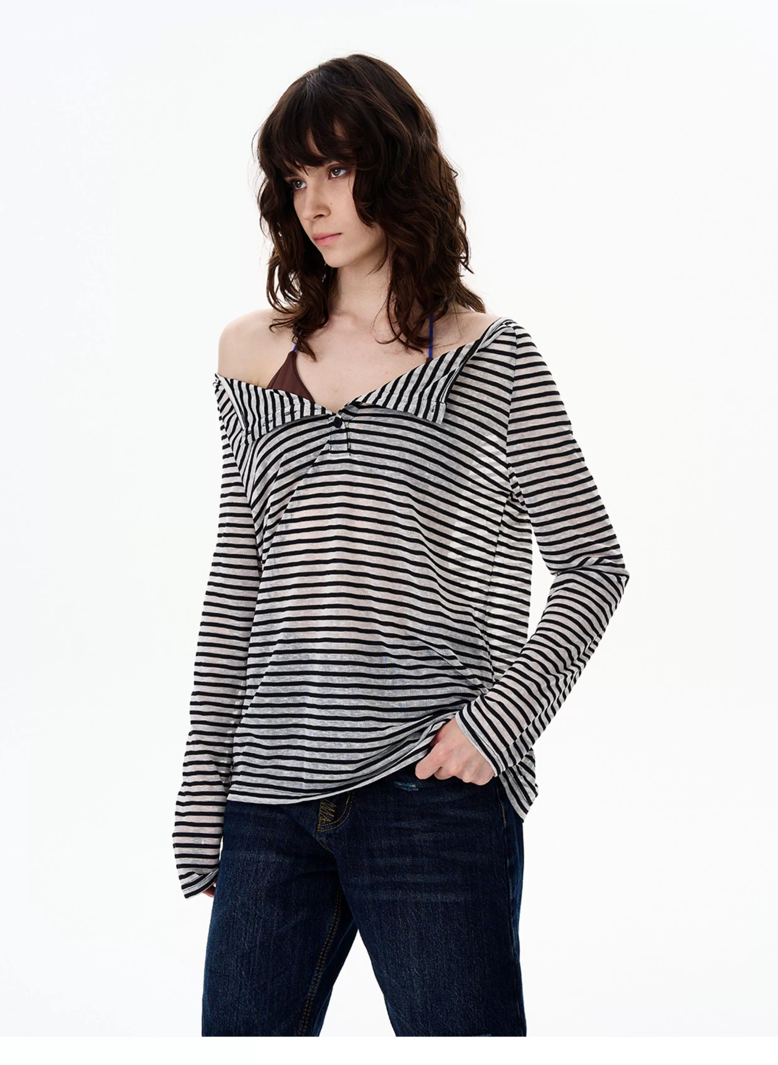 Twist Stripe Off Shoulder Top