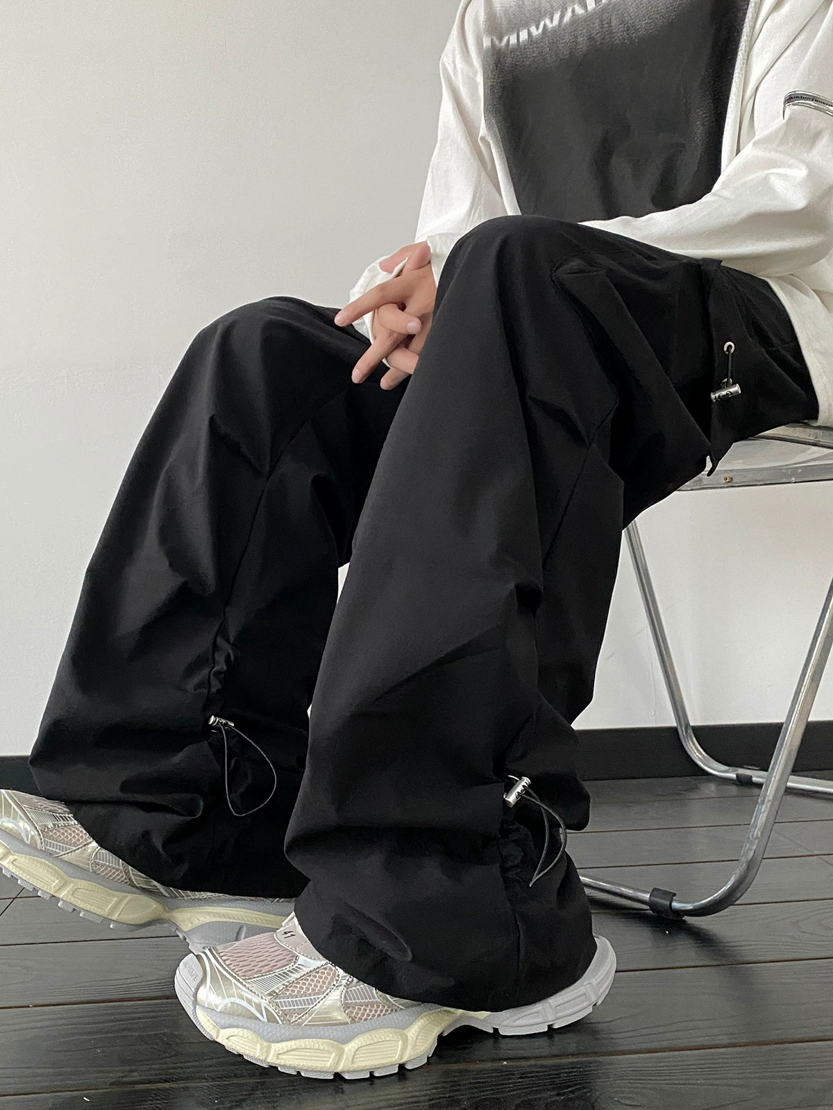 Baggy Black Cargo Street Pants