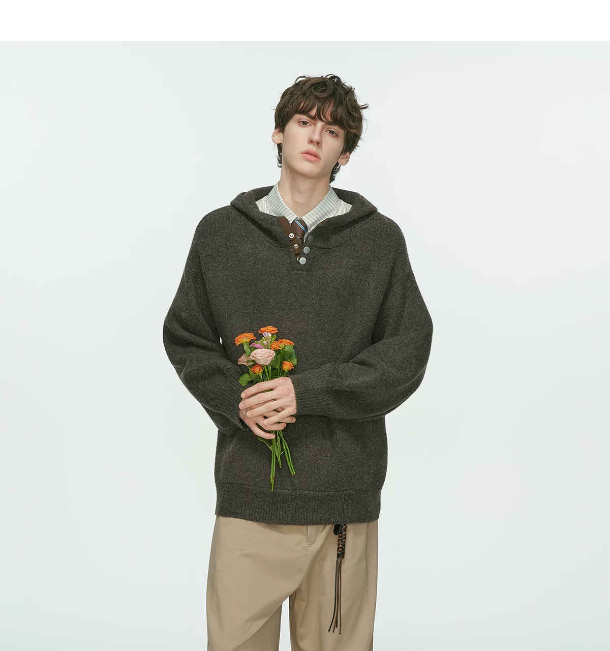 Cocoon Knit Hooded Pocket Sweater
