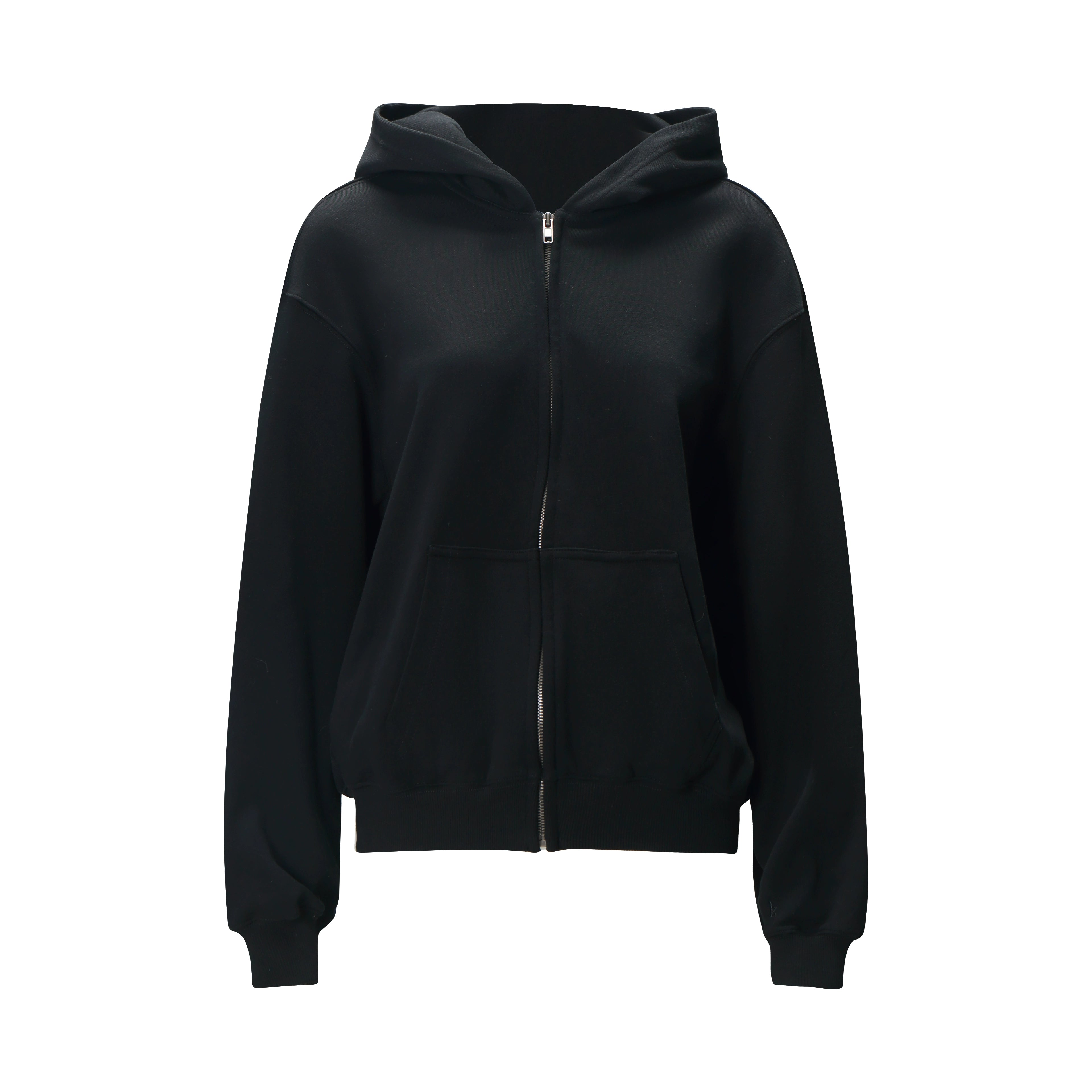 Athletic Zip-Up Hooded Sweatshirt