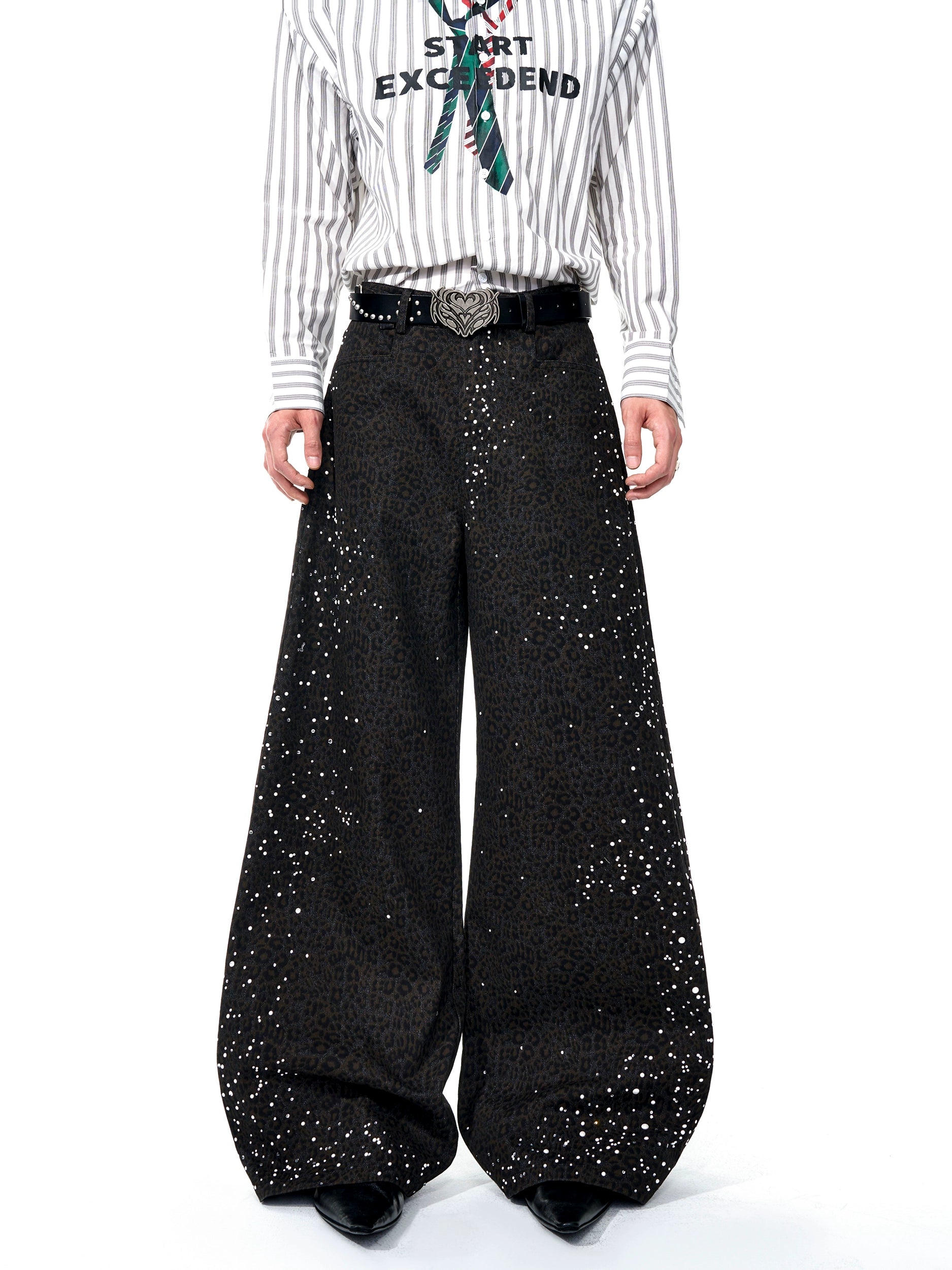 Black Wide-Leg Culotte Pants