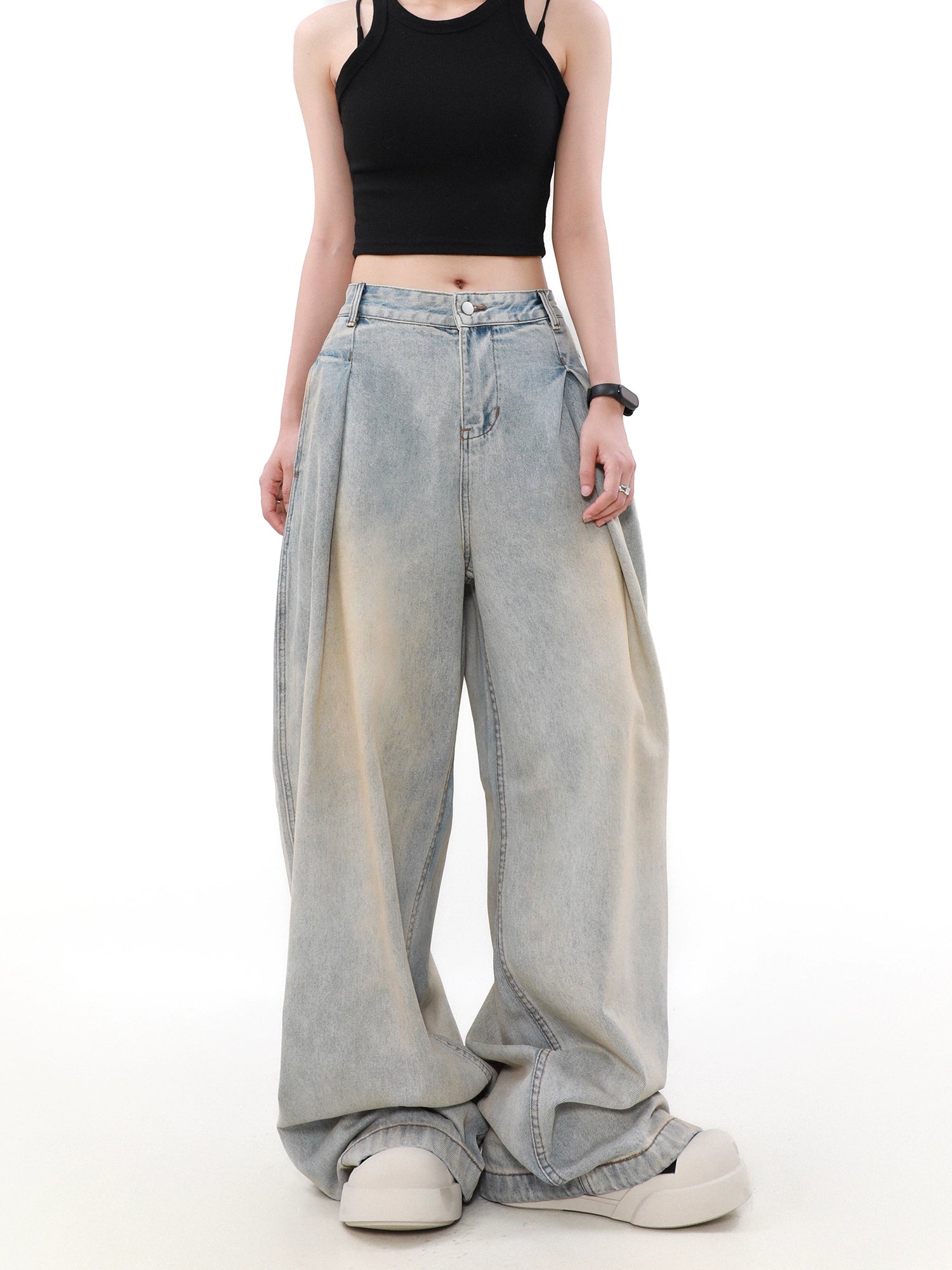 Glacier Drape Ultra Wide Jeans
