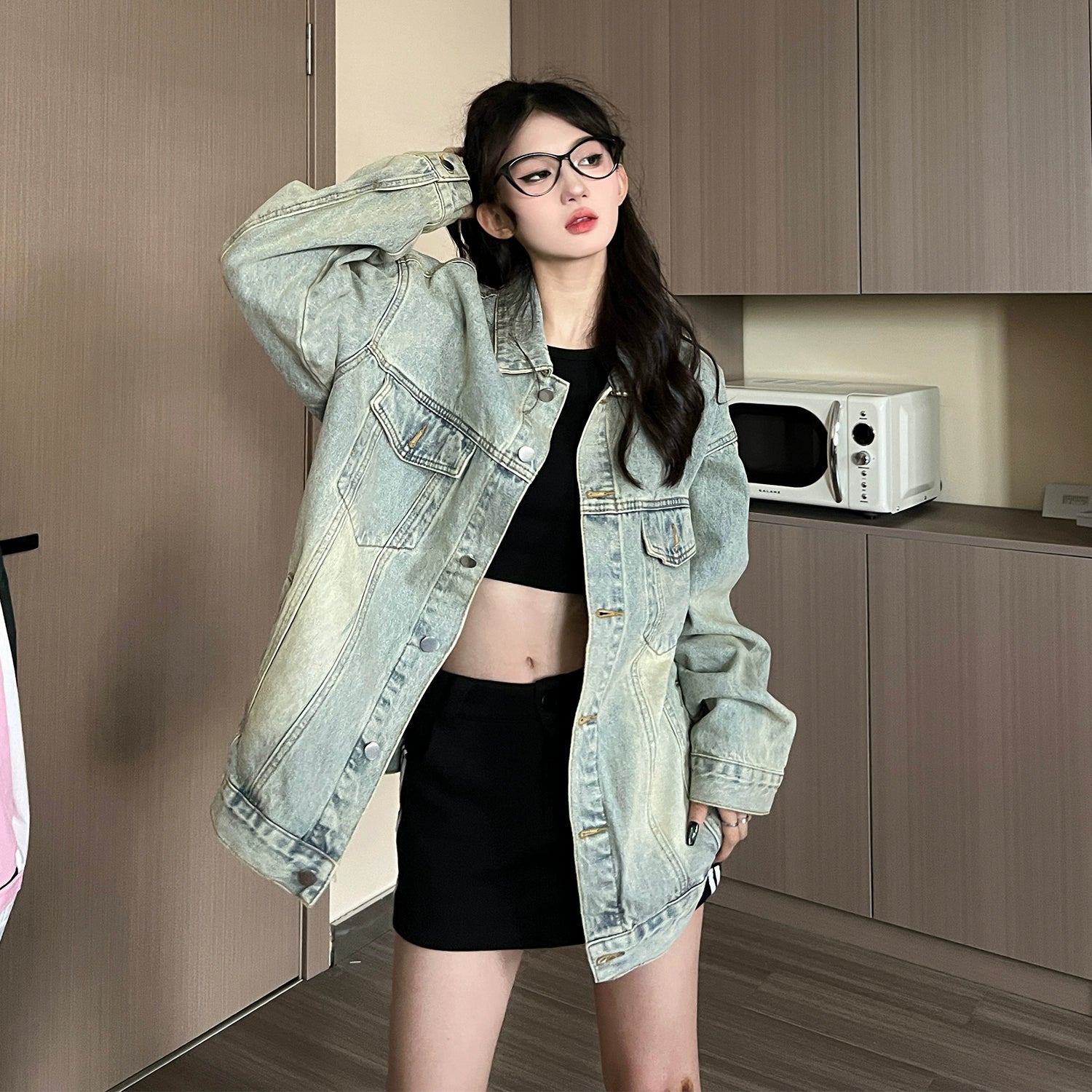 Oversized Denim Jacket Outfit