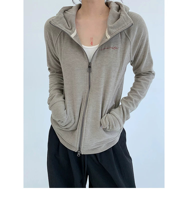 Mushroom Script Zip Hoodie