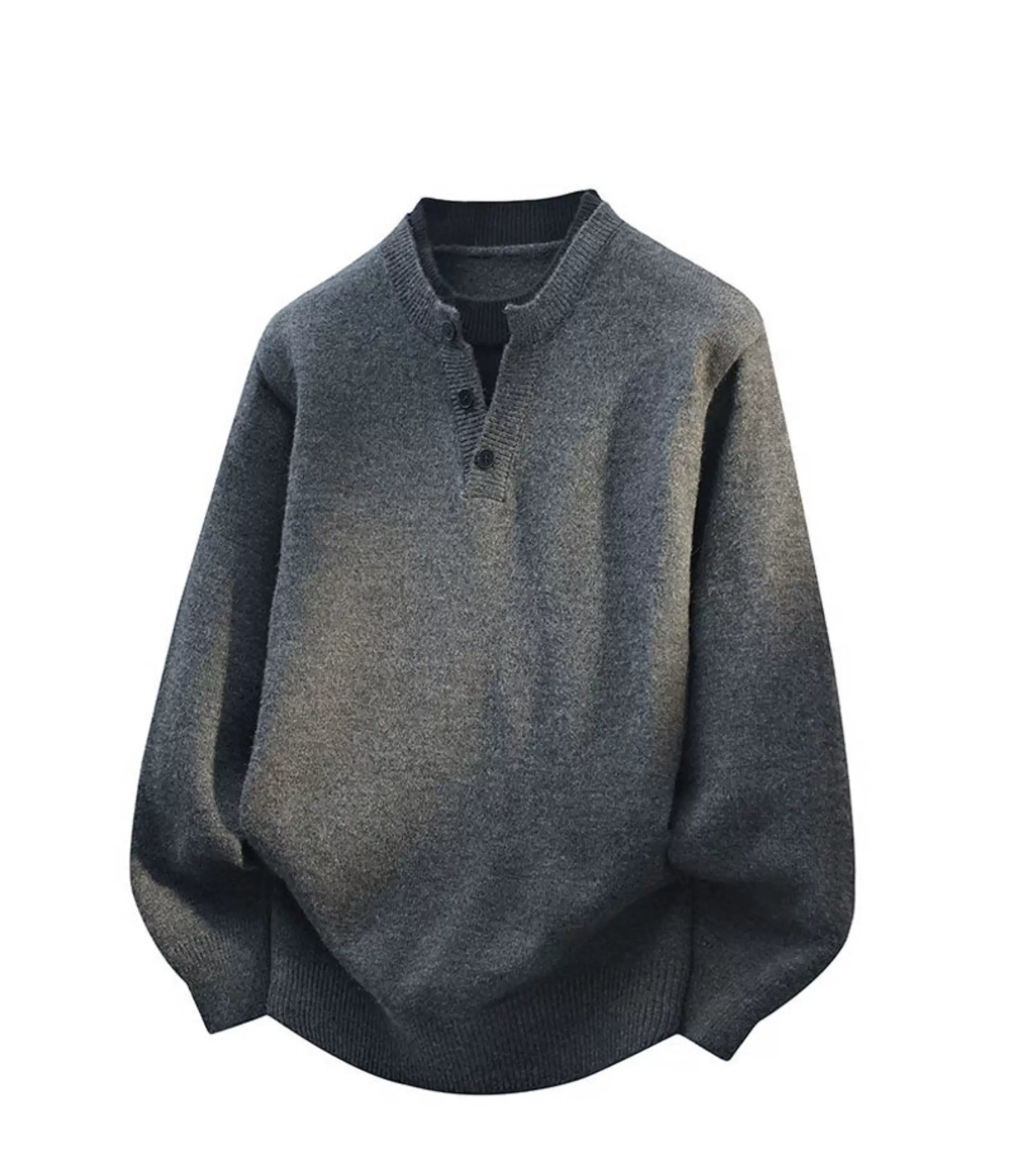 Frost Collar Layered Henley Sweater