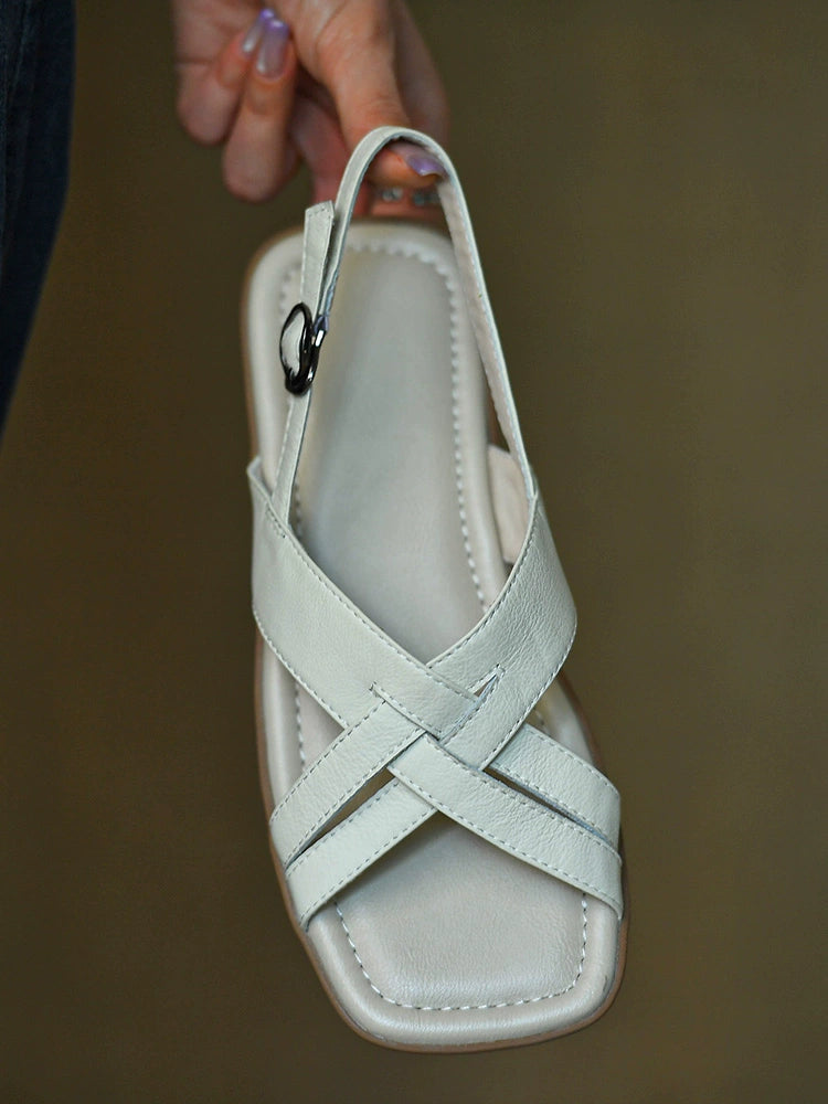 Ivory Petal Cutout Sandals