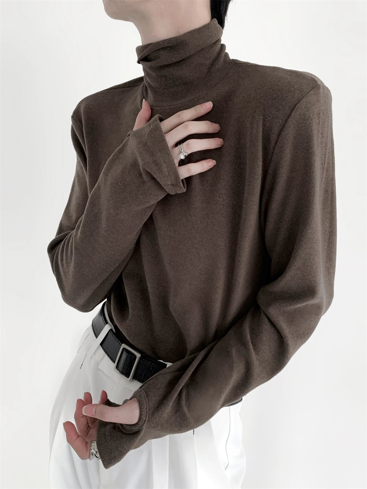 Slouch Turtleneck Top